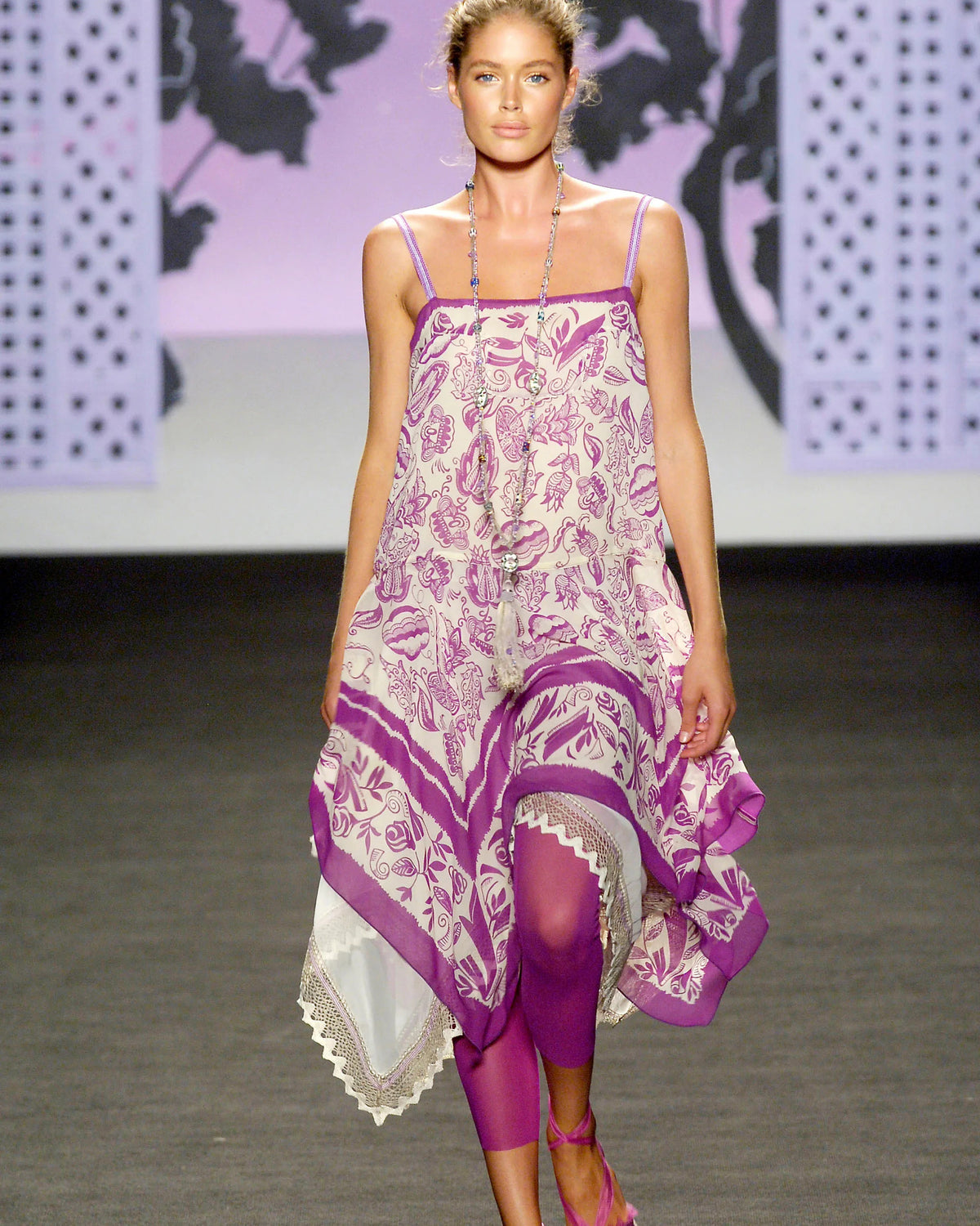 Anna Sui Floral Silk Slip Dress - S/S 2006 - US 4