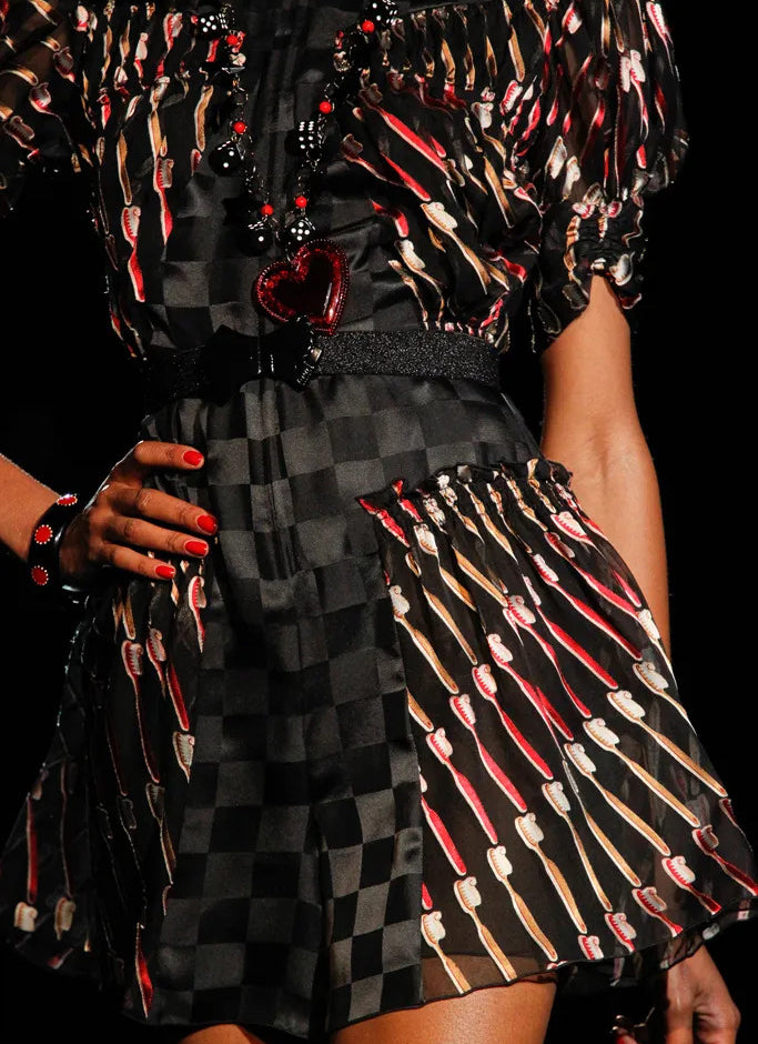 Anna Sui Tooth Brush Dress - S/S 2012 - US 4