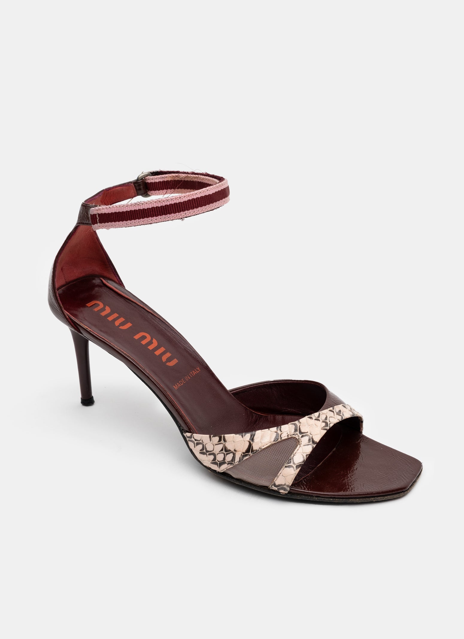 Miu Miu Sporty Python Heel - S/S 2000 - EU 39