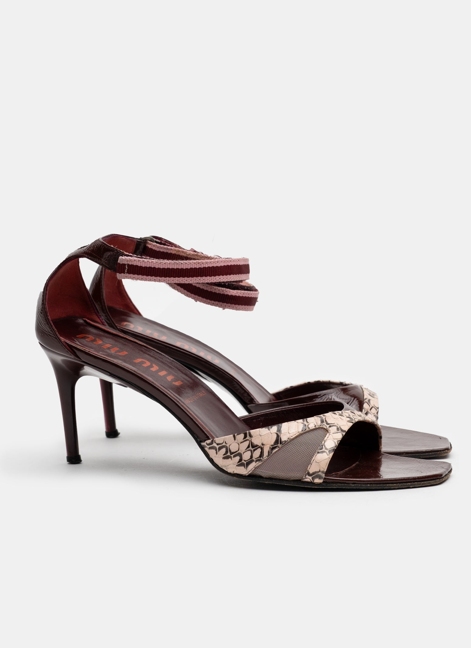 Miu Miu Sporty Python Heel - S/S 2000 - EU 39
