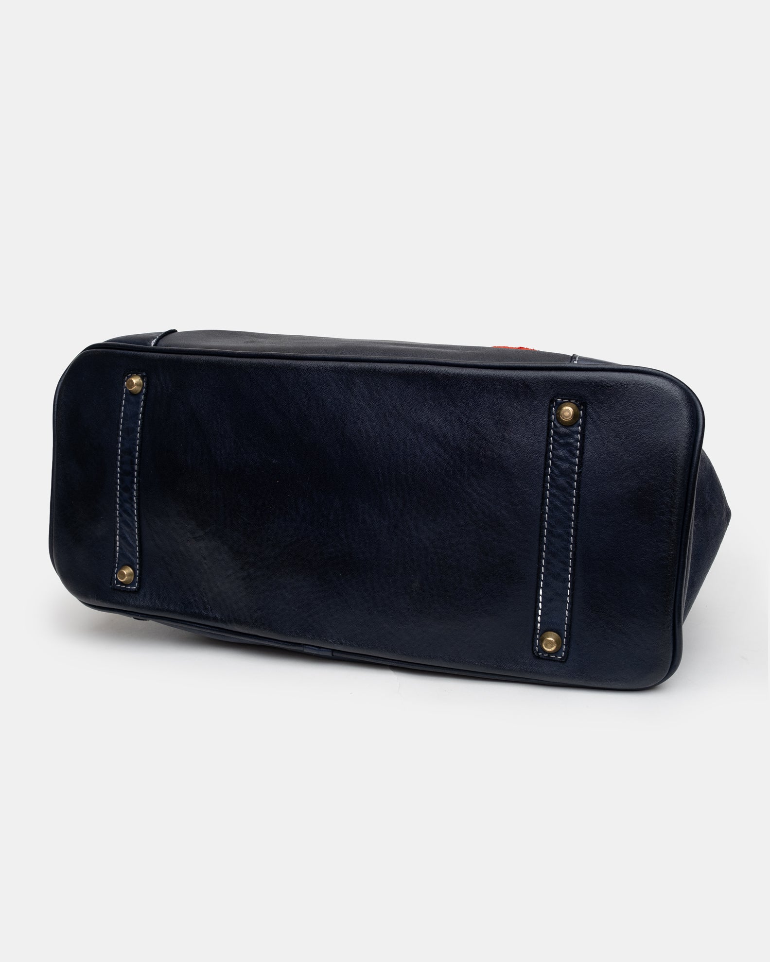 Slouchy Patched Calf Leather Shoulder Bag