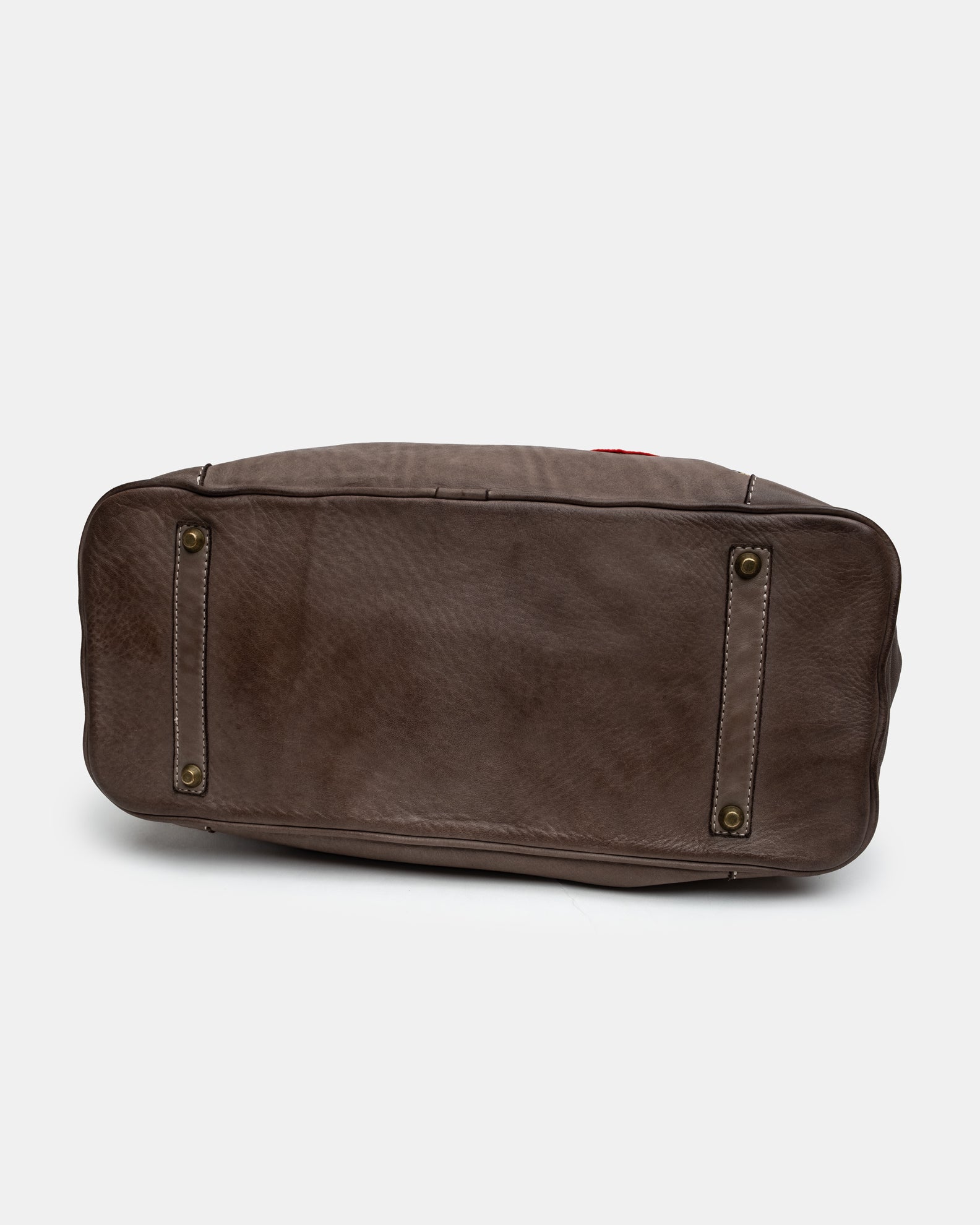 Slouchy Patched Calf Leather Shoulder Bag