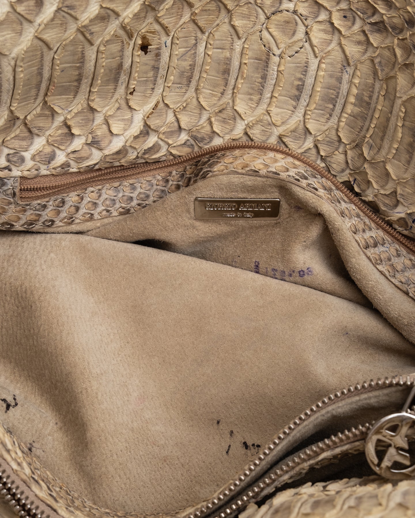 Giorgio Armani Python Handbag