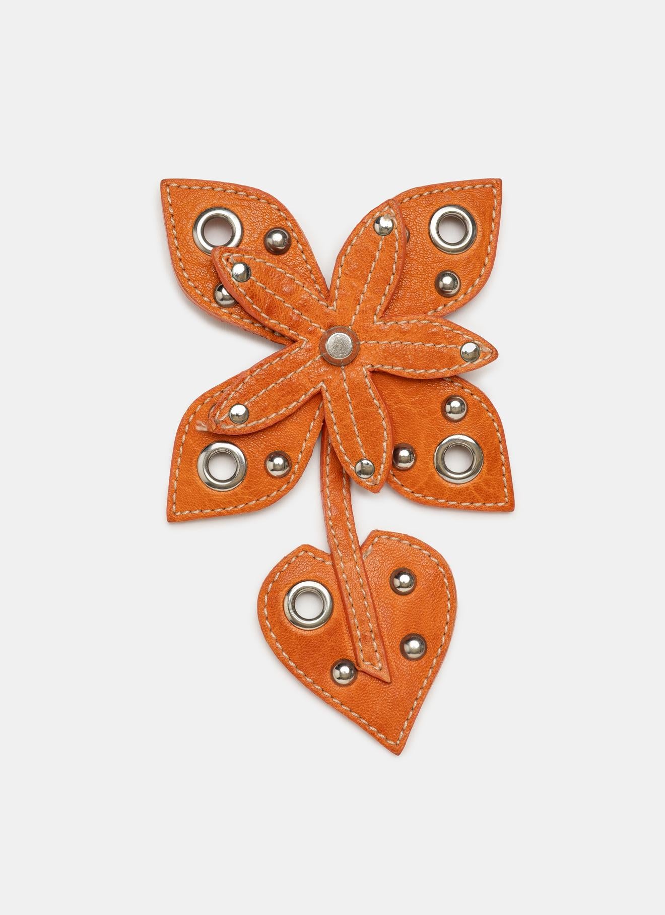 Miu Miu Flower Brooch - Orange - S/S 2005