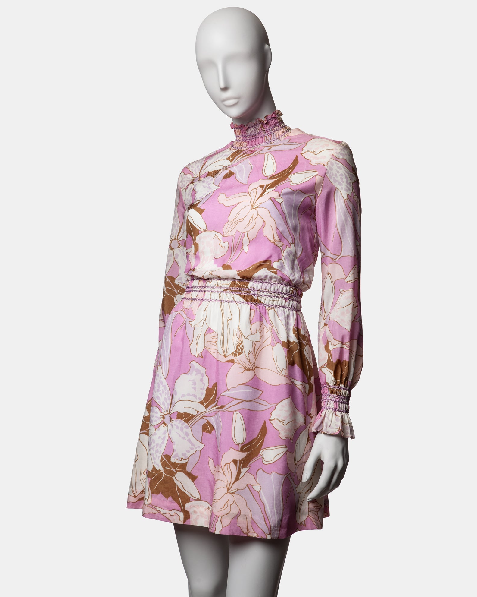 Twiggy Label Floral Mini Dress - C. 1960s