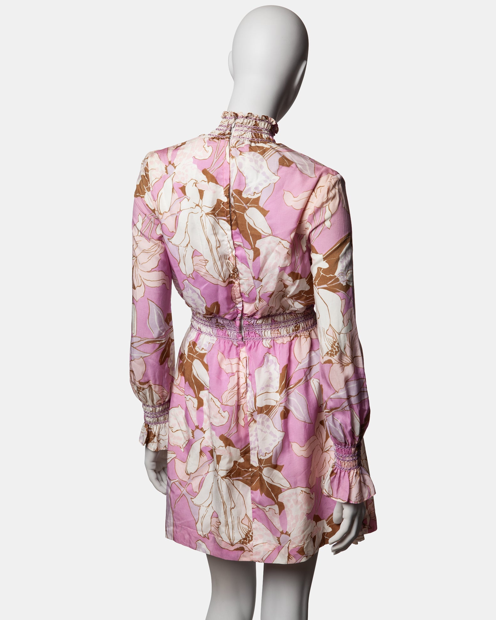 Twiggy Label Floral Mini Dress - C. 1960s