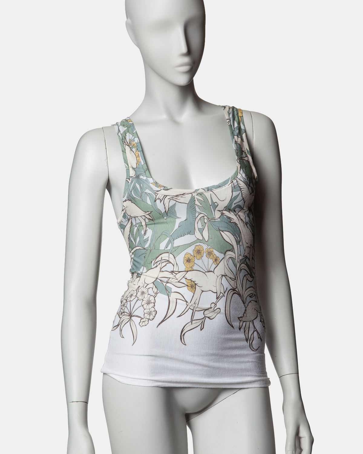 Emma Cook - Floaty Print Tank Top - S/S 2005 - UK 6