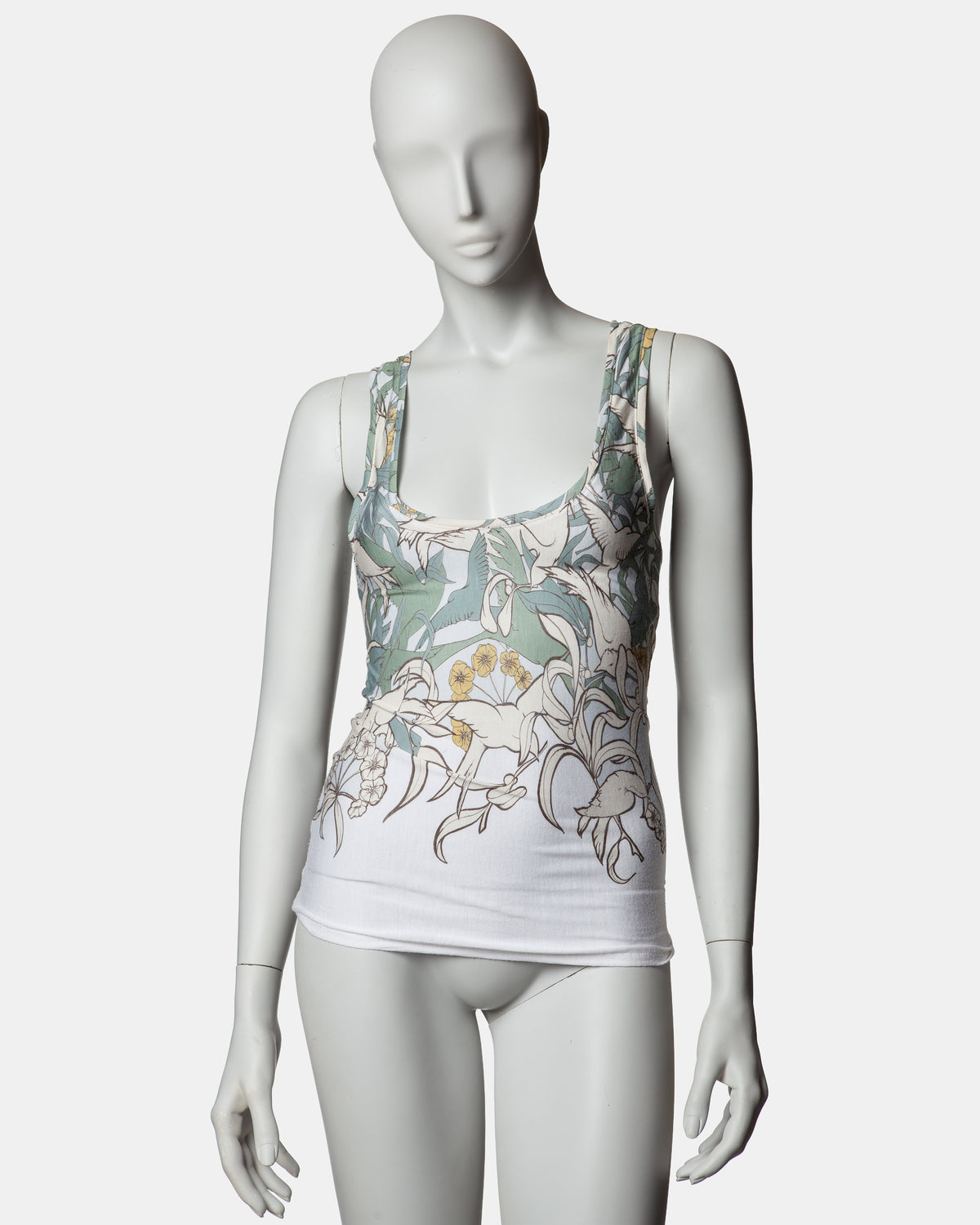 Emma Cook - Floaty Print Tank Top - S/S 2005 - UK 6