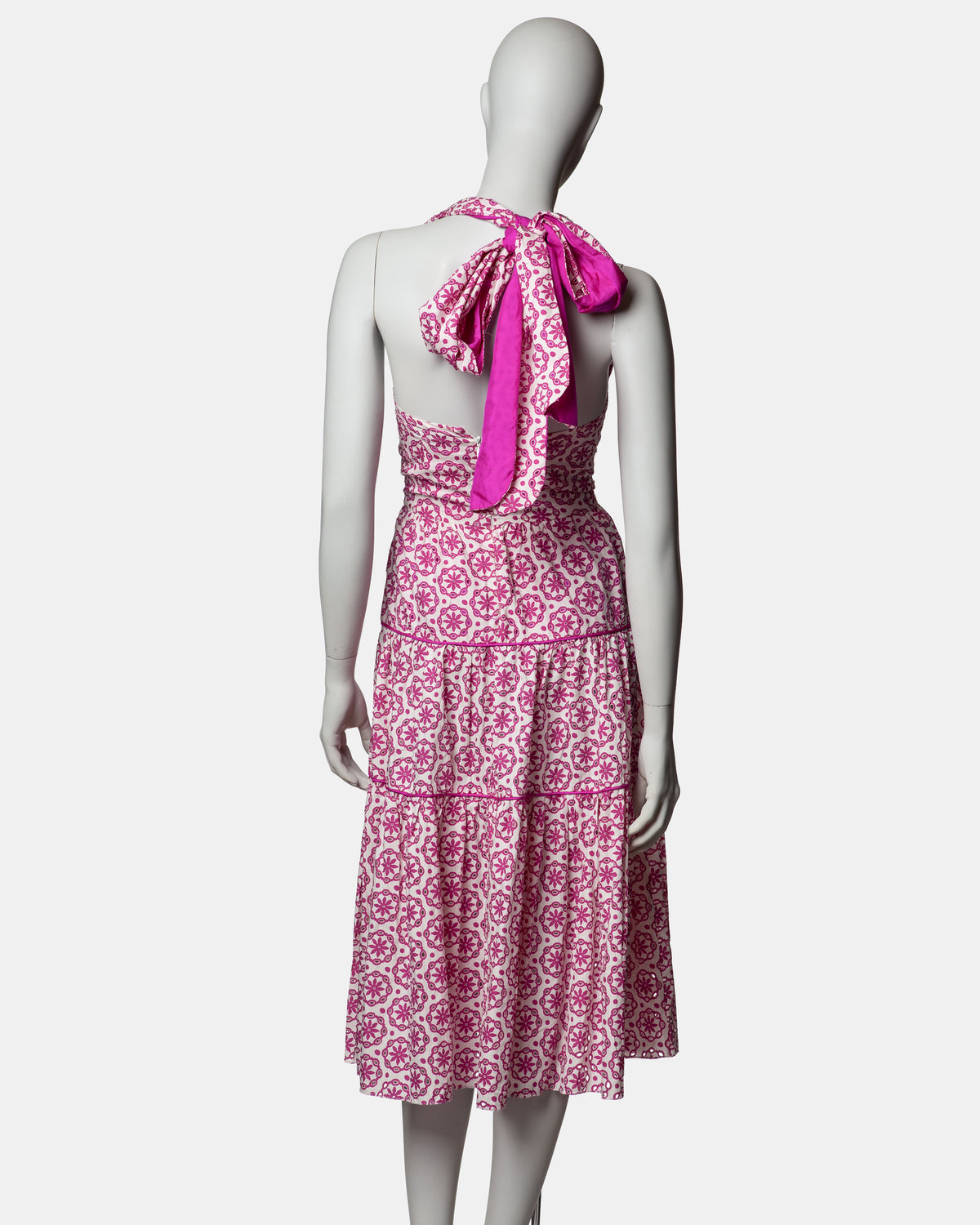 FrostFrench - Tiered Halter-Neck Midi Dress - S/S 2005 - UK 8