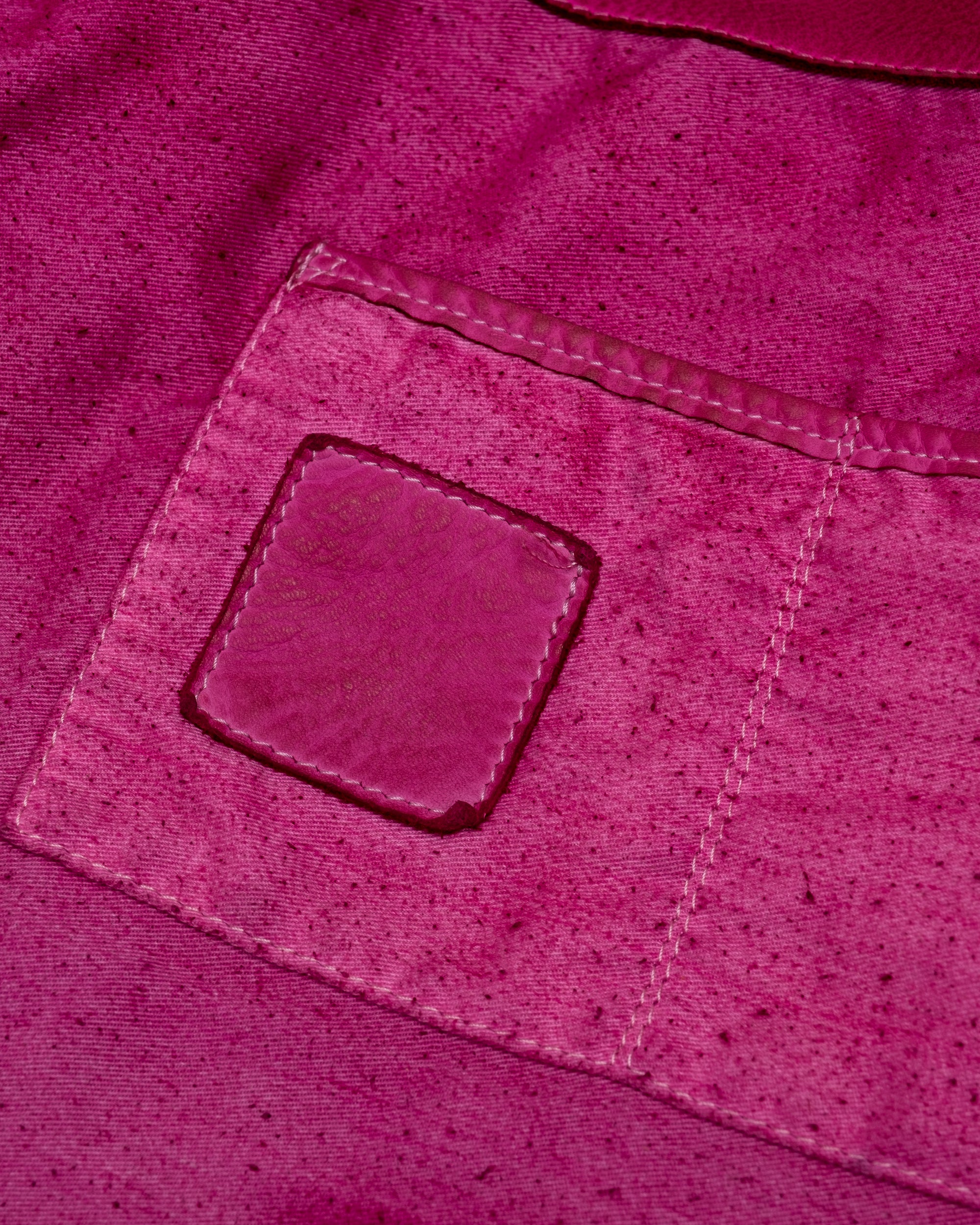 Washed Slouchy Calf-Leather Shoulder Bag in Raspberry
