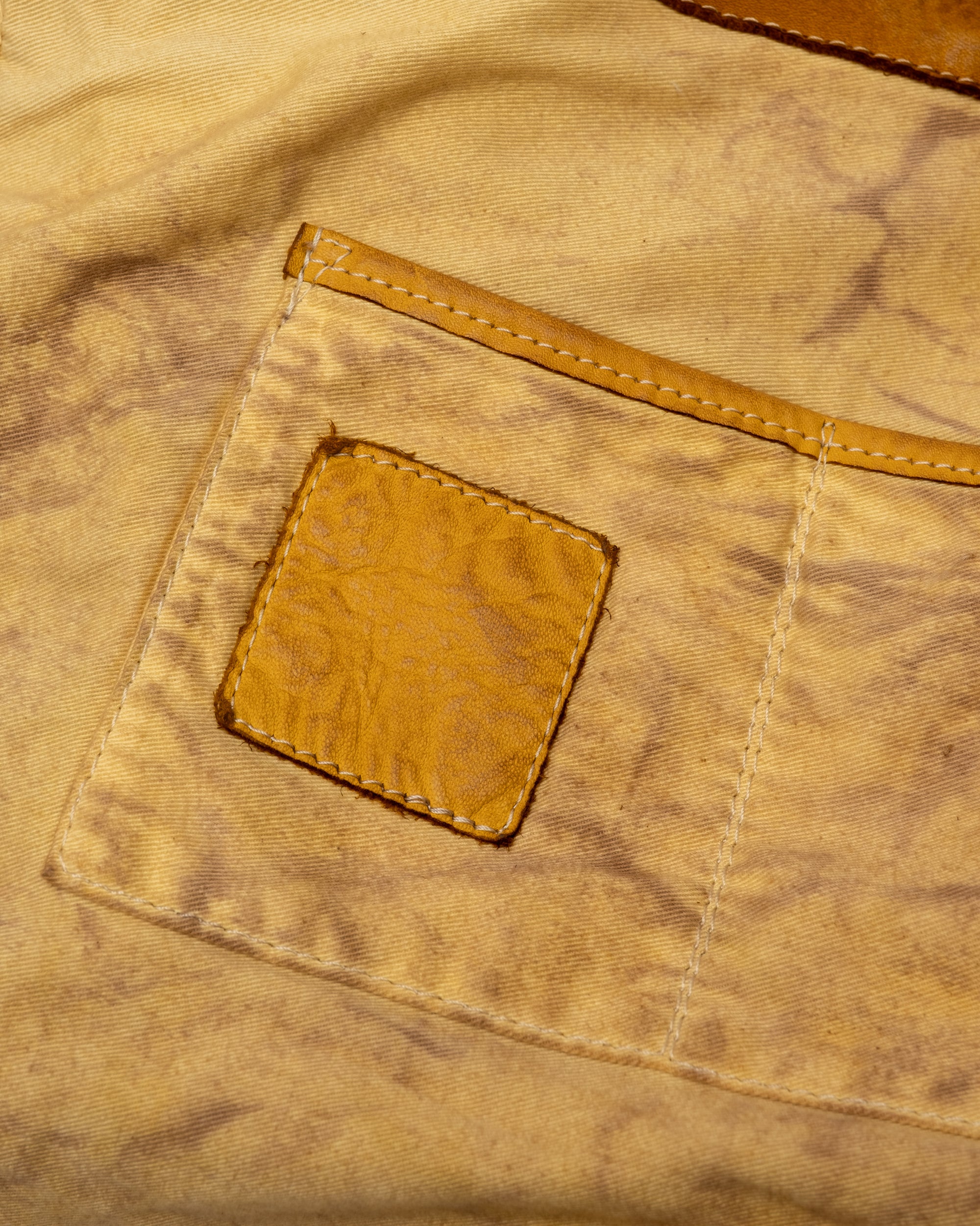 Washed Slouchy Calf-Leather Shoulder Bag in Mustard
