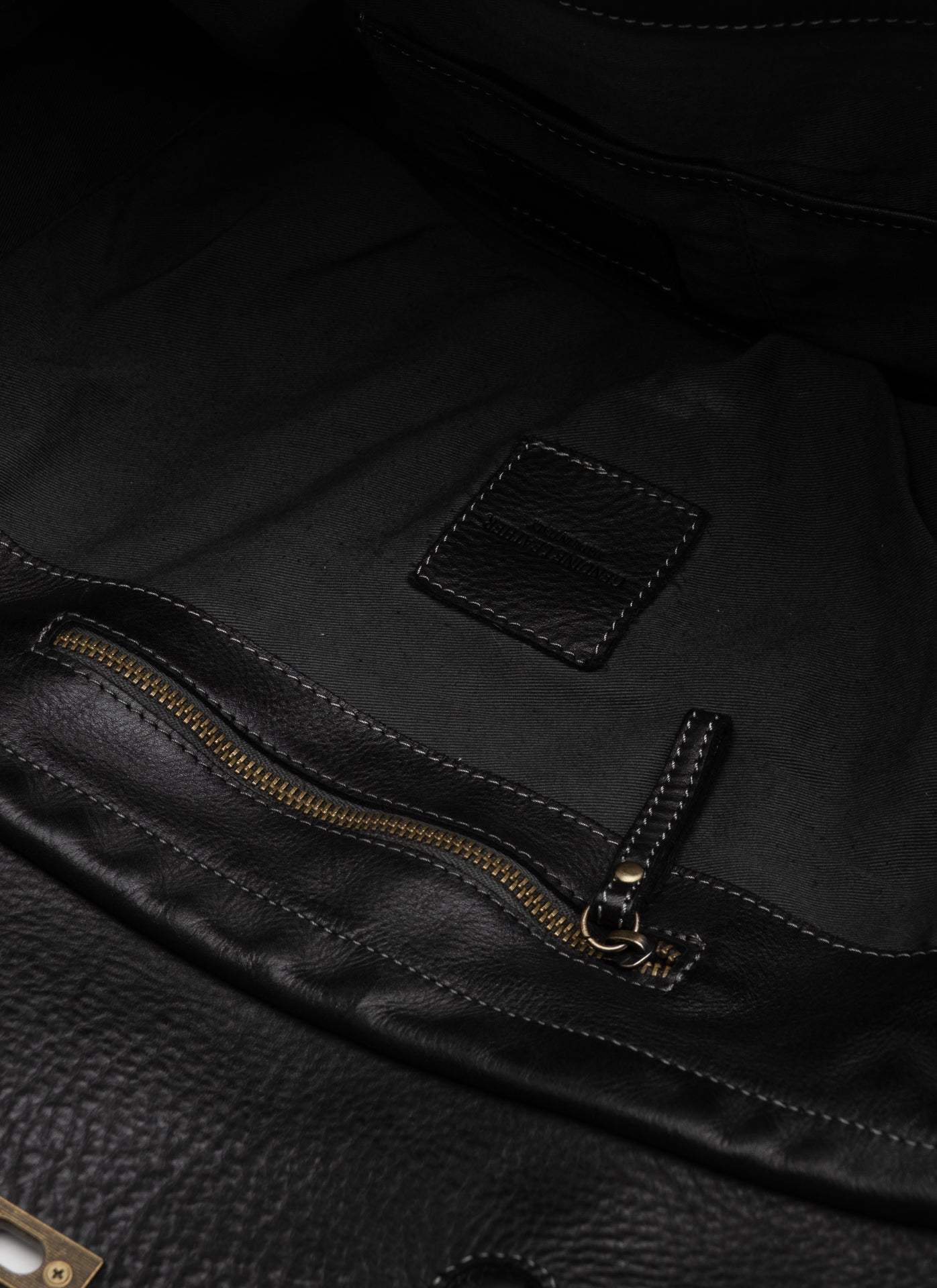 Patched Slouchy Calf Leather Shoulder Bag