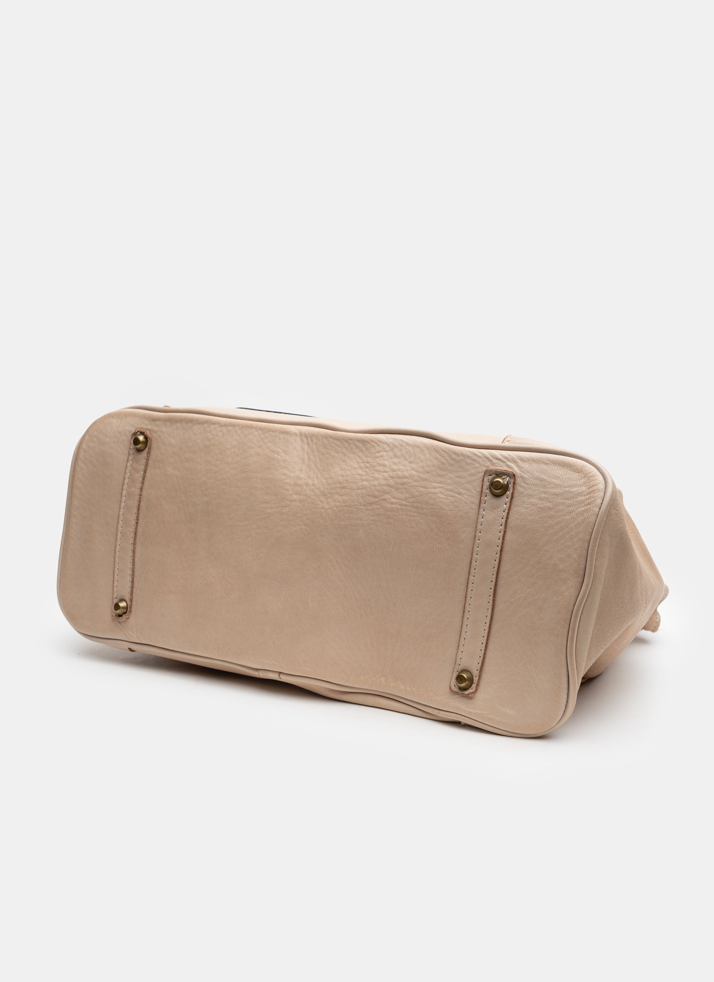 Patched Slouchy Calf Leather Shoulder Bag