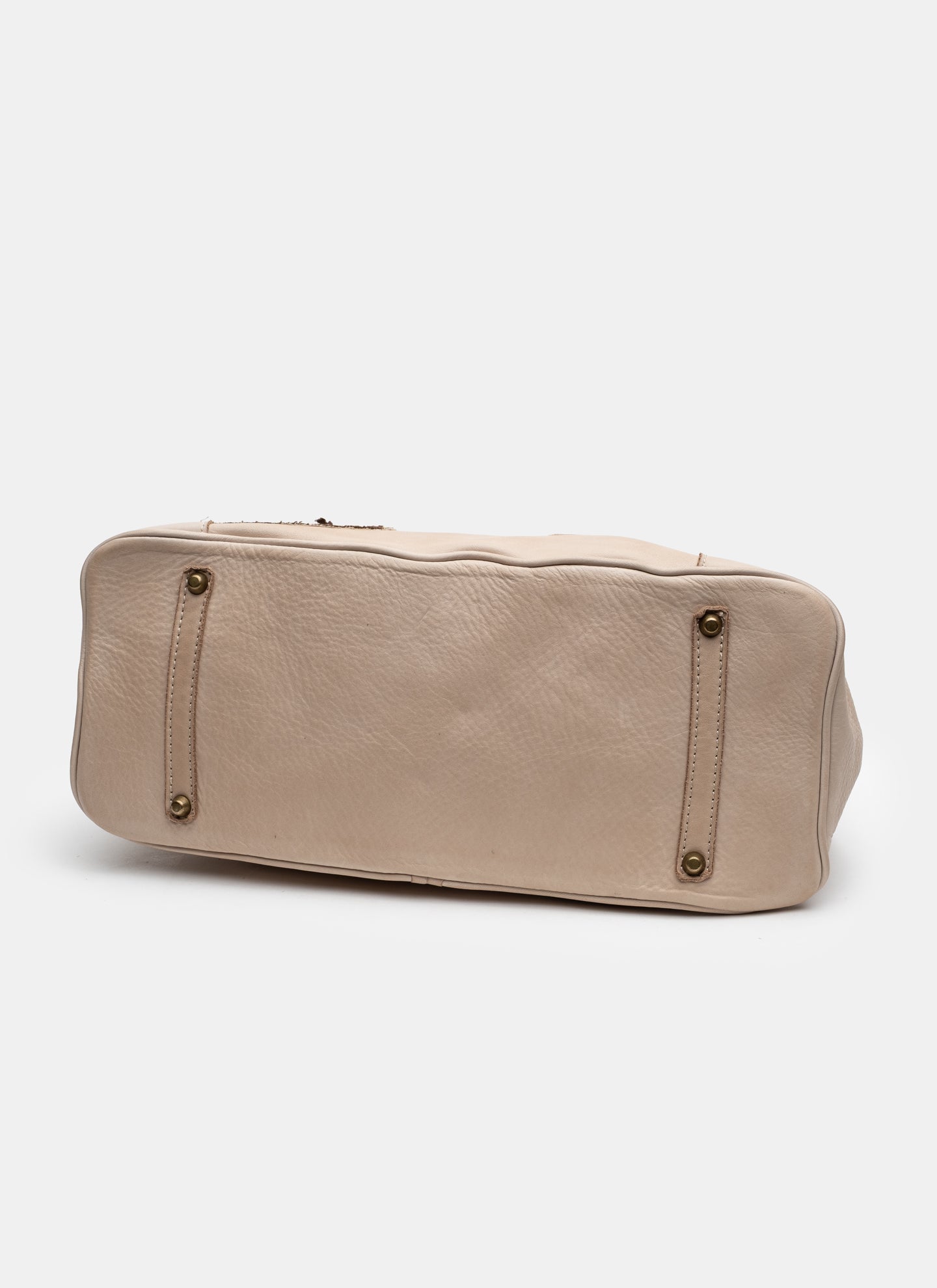 Patched Slouchy Calf Leather Shoulder Bag