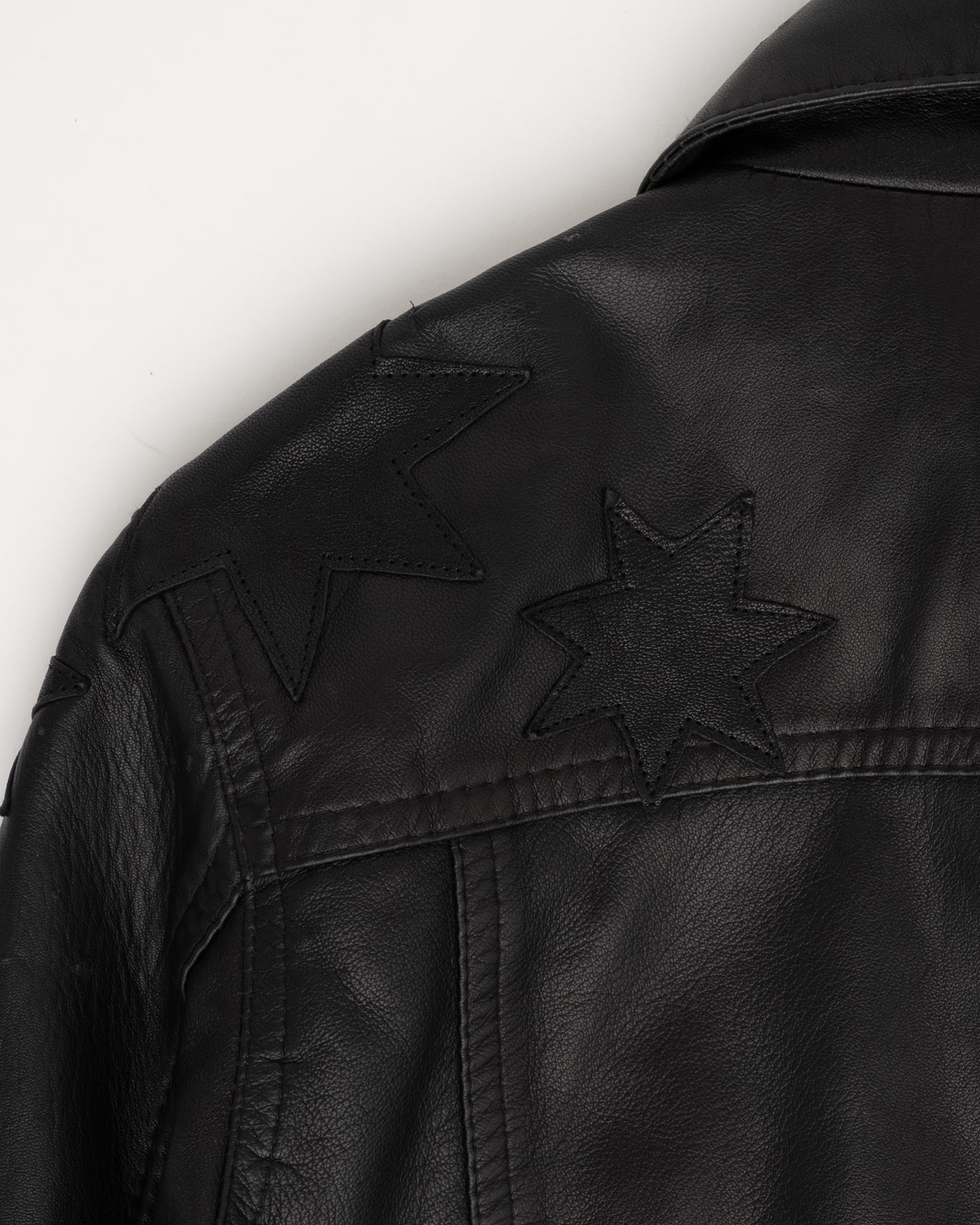 Theory Star Applique Leather Trucker - C. 2000s