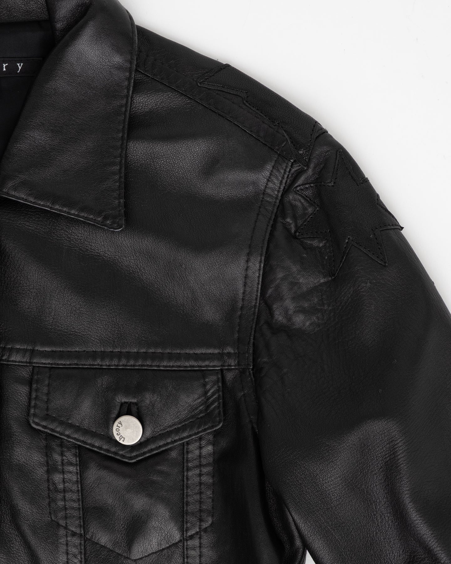 Theory Star Applique Leather Trucker - C. 2000s