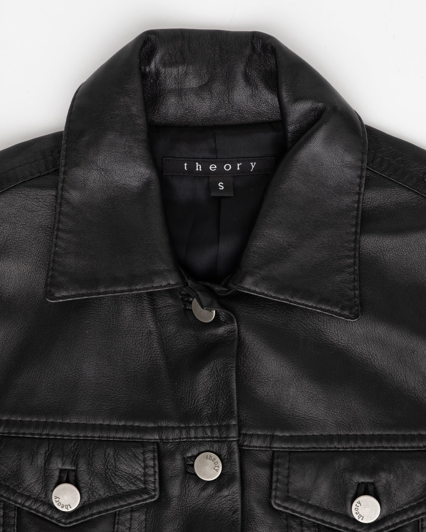 Theory Star Applique Leather Trucker - C. 2000s