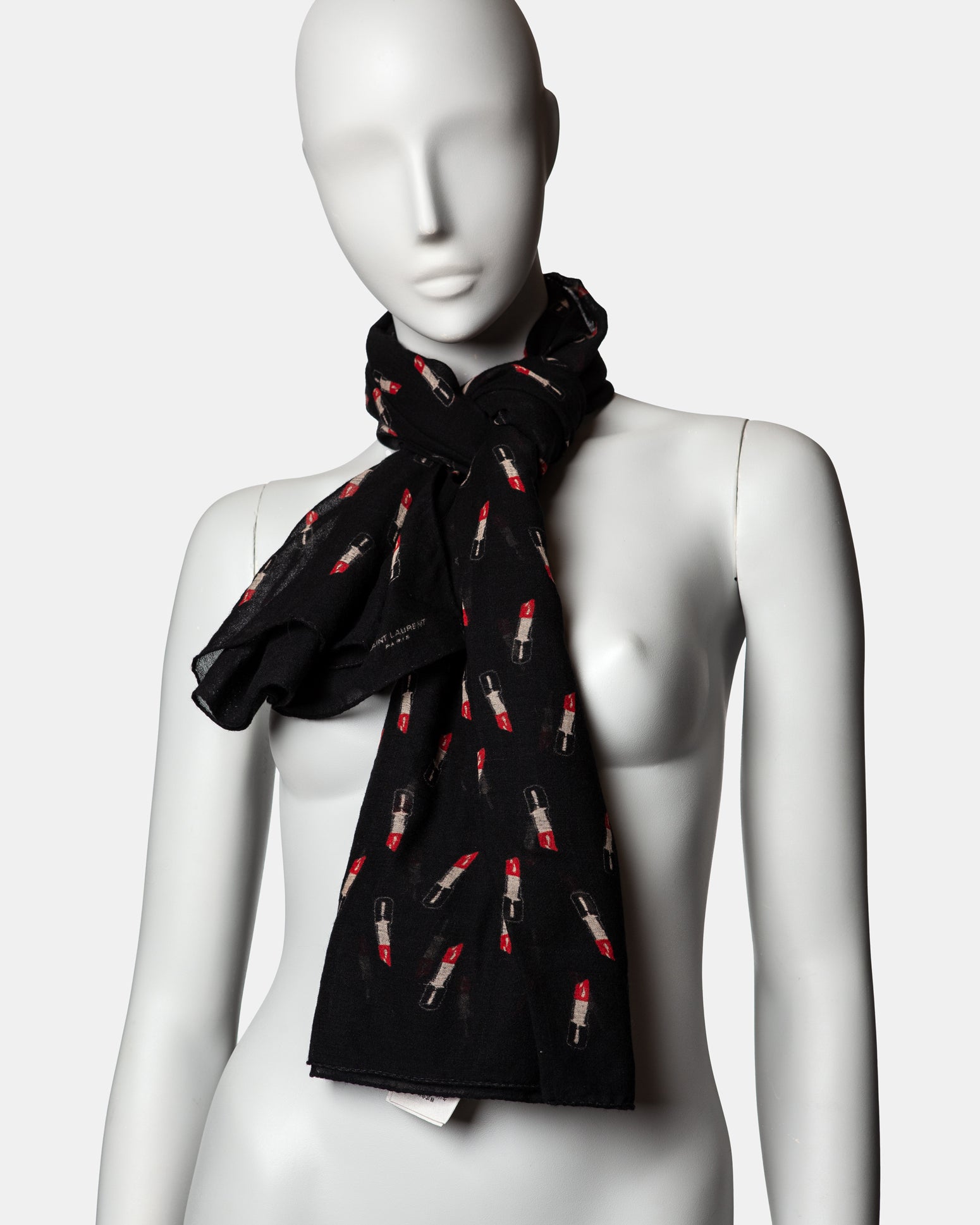 Saint Laurent Lipstick Wool Scarf - A/W 2015