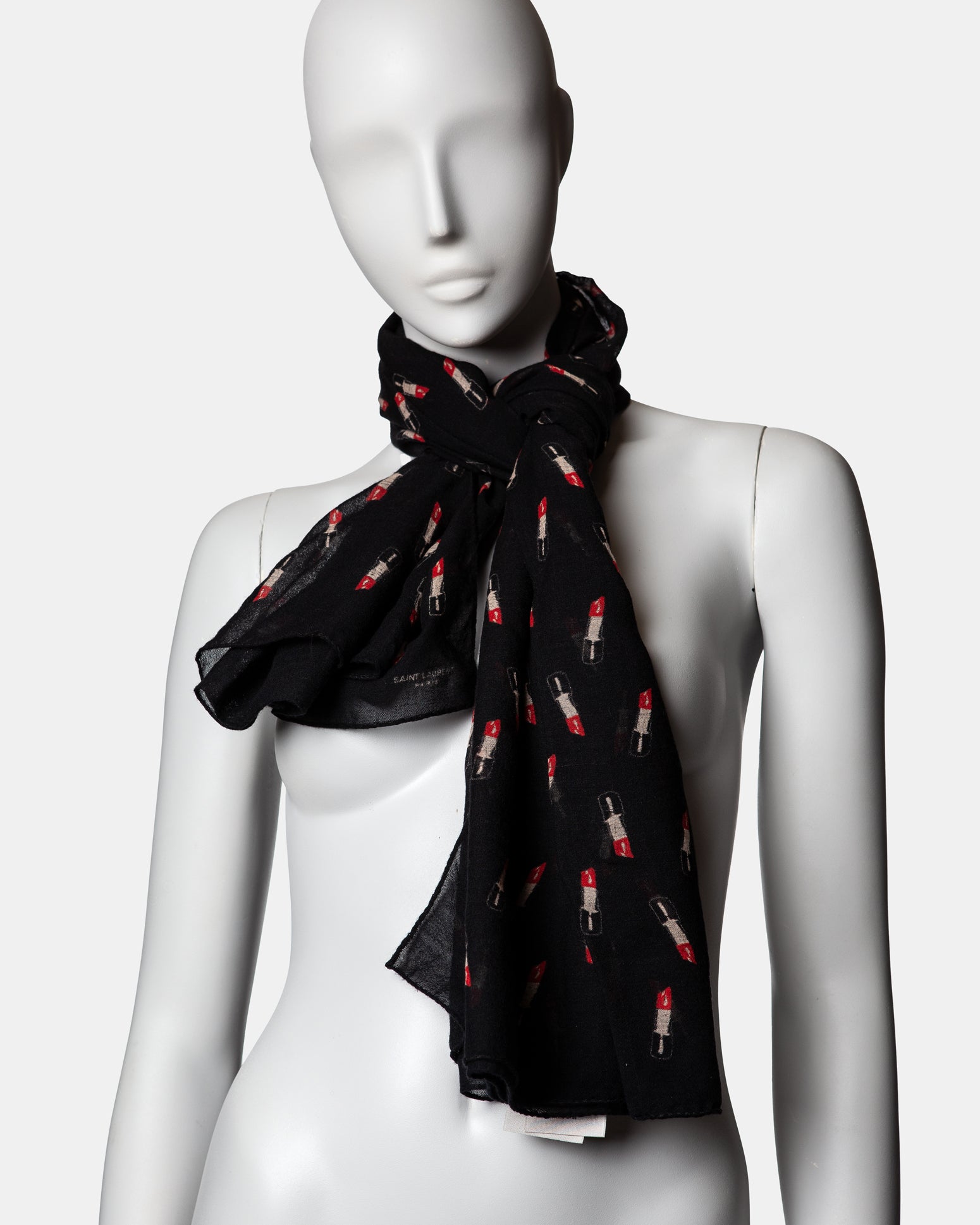 Saint Laurent Lipstick Wool Scarf - A/W 2015