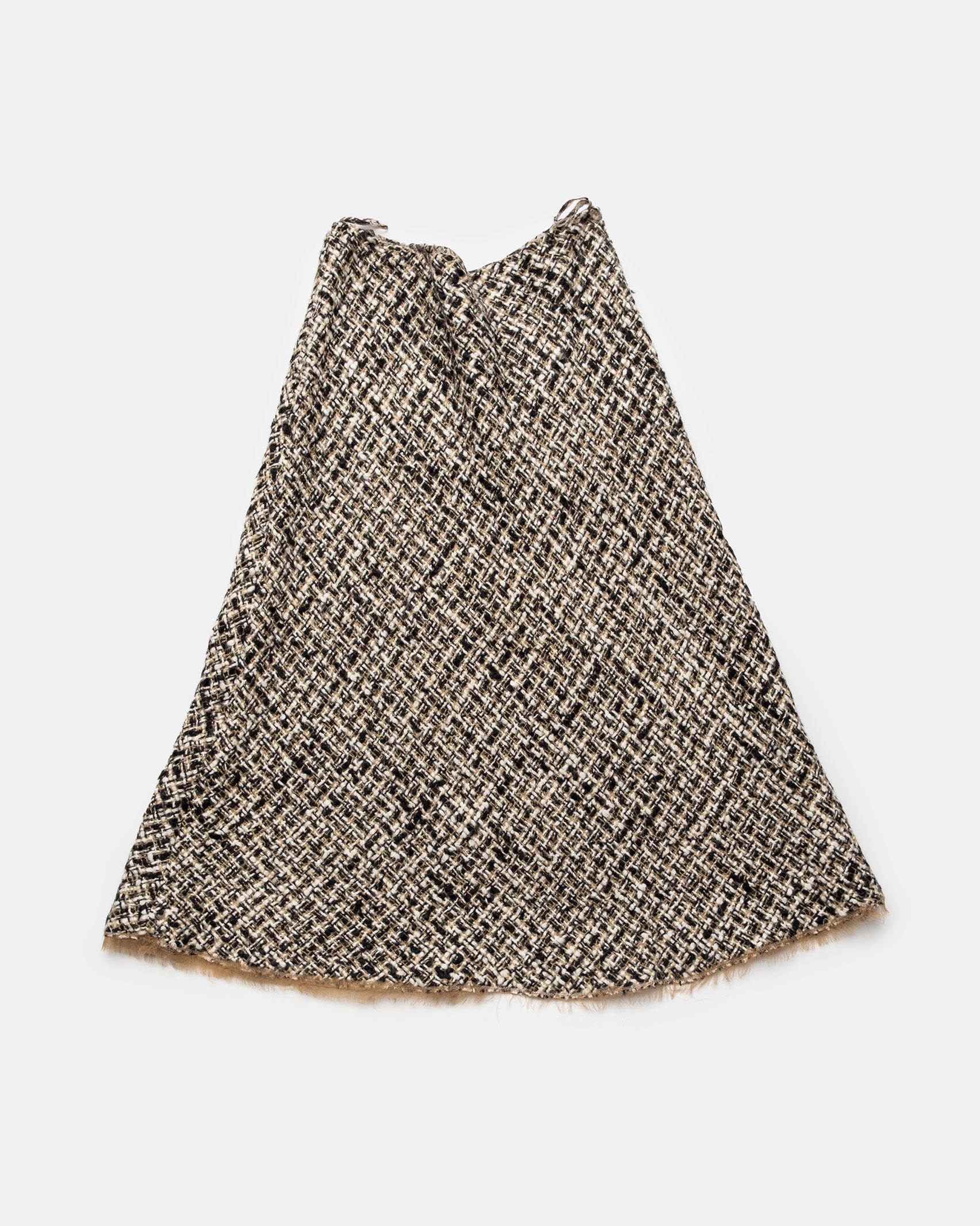 Prada Voile-trimmed bouclé Skirt - A/W 2000