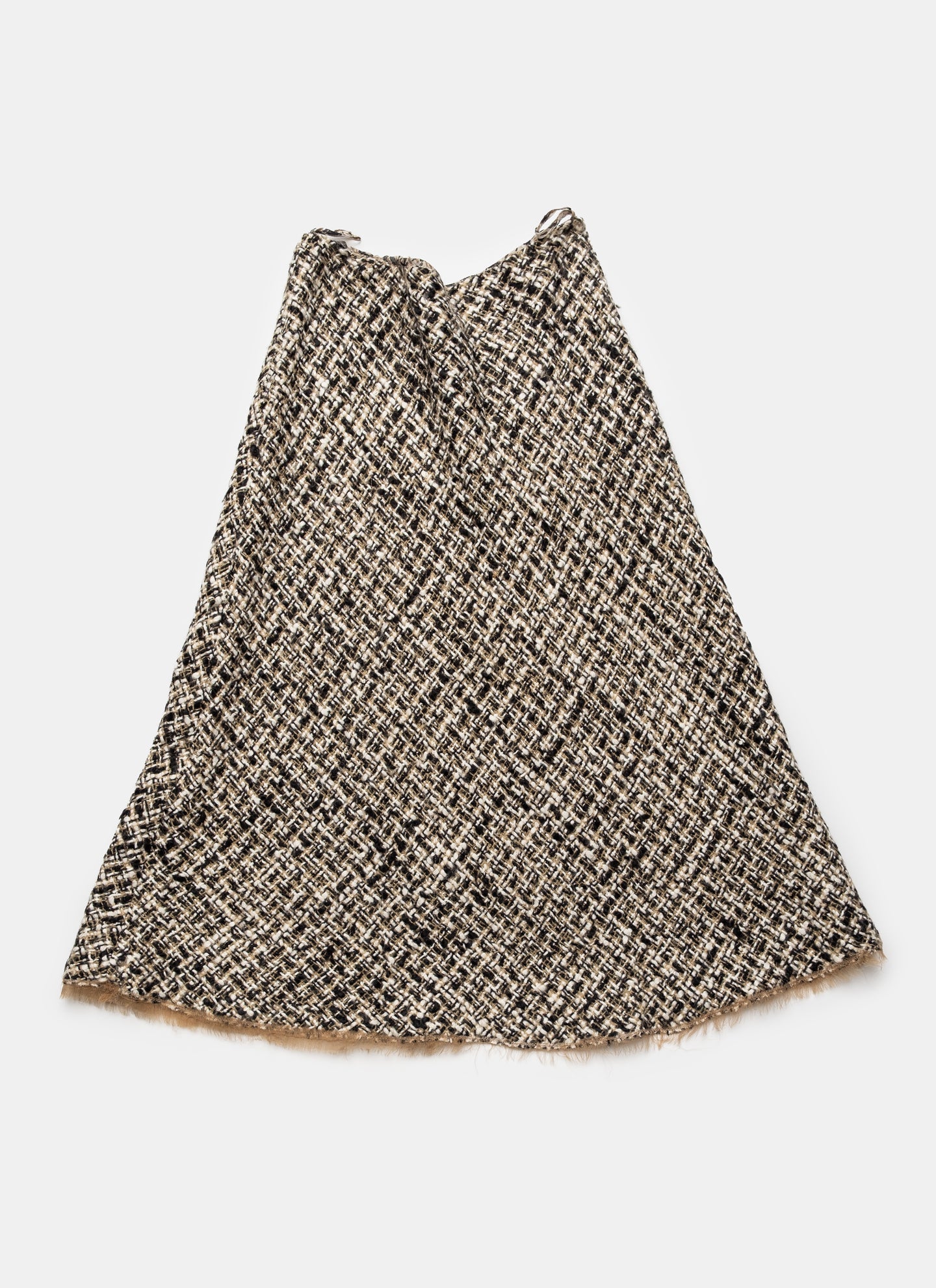 Prada Voile-trimmed bouclé Skirt - A/W 2000