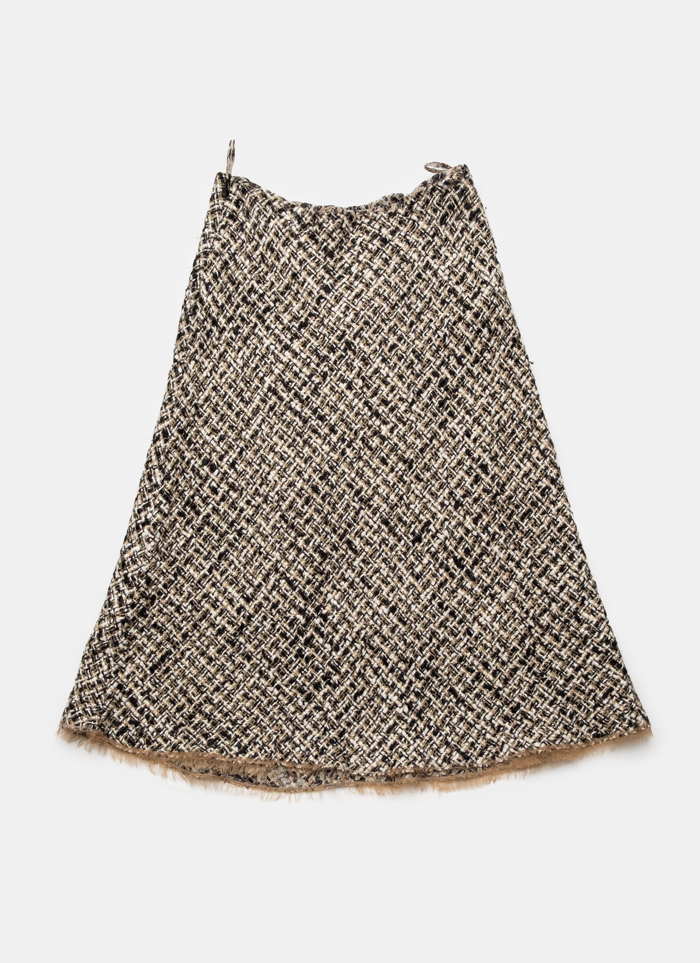 Prada Voile-trimmed bouclé Skirt - A/W 2000