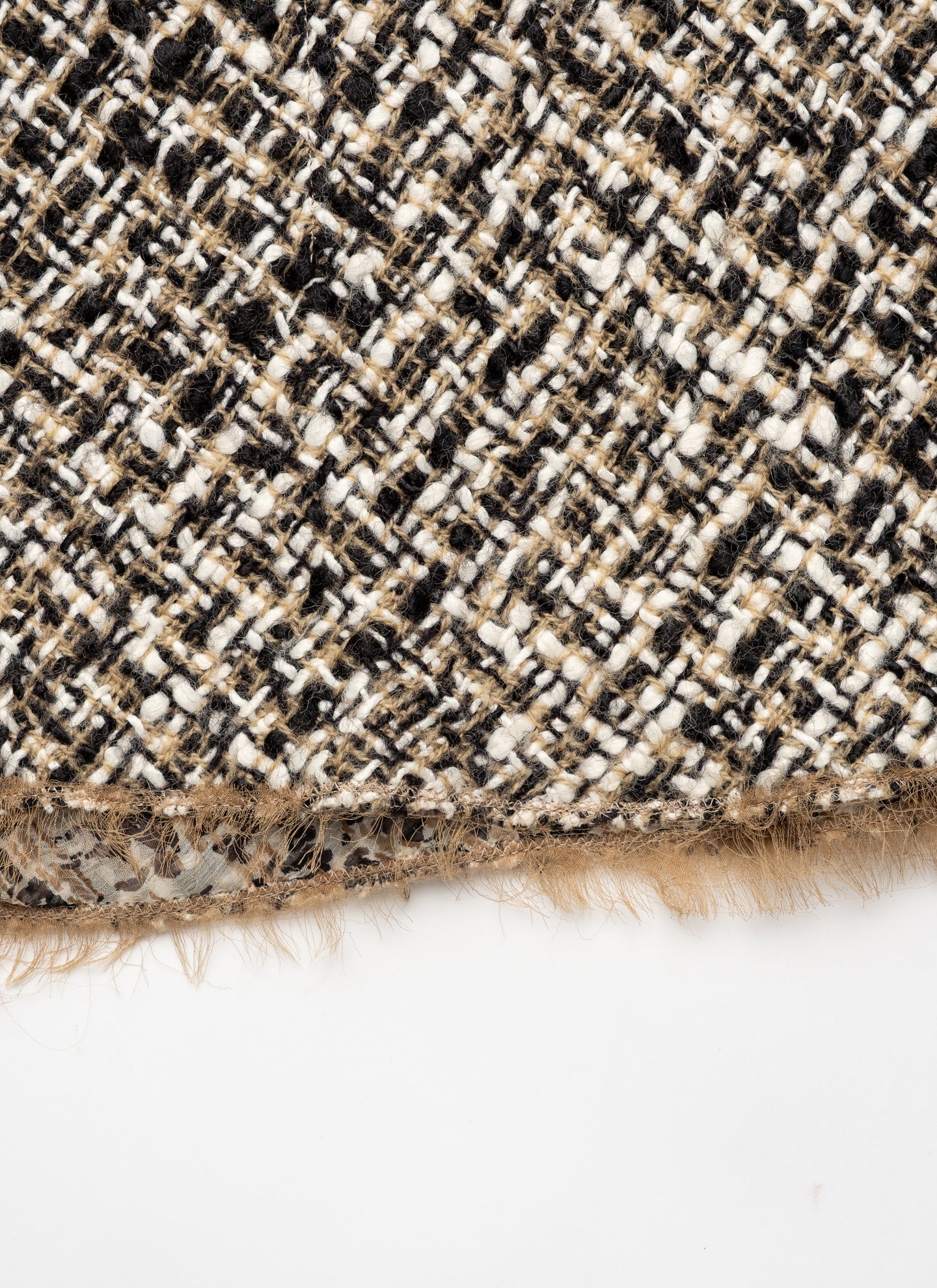 Prada Voile-trimmed bouclé Skirt - A/W 2000