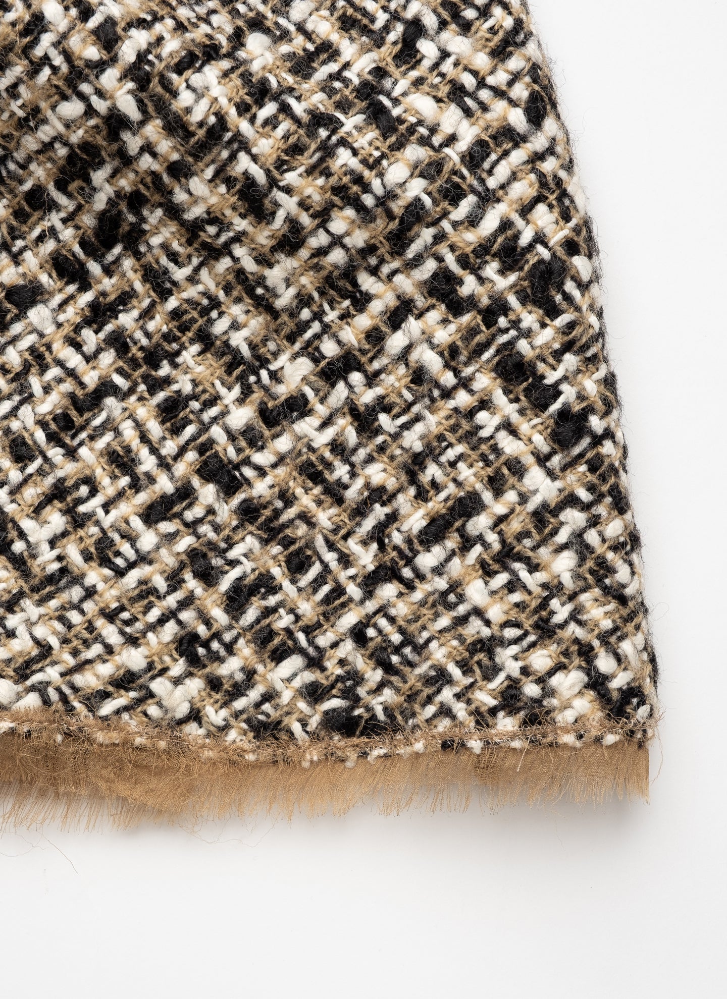 Prada Voile-trimmed bouclé Skirt - A/W 2000