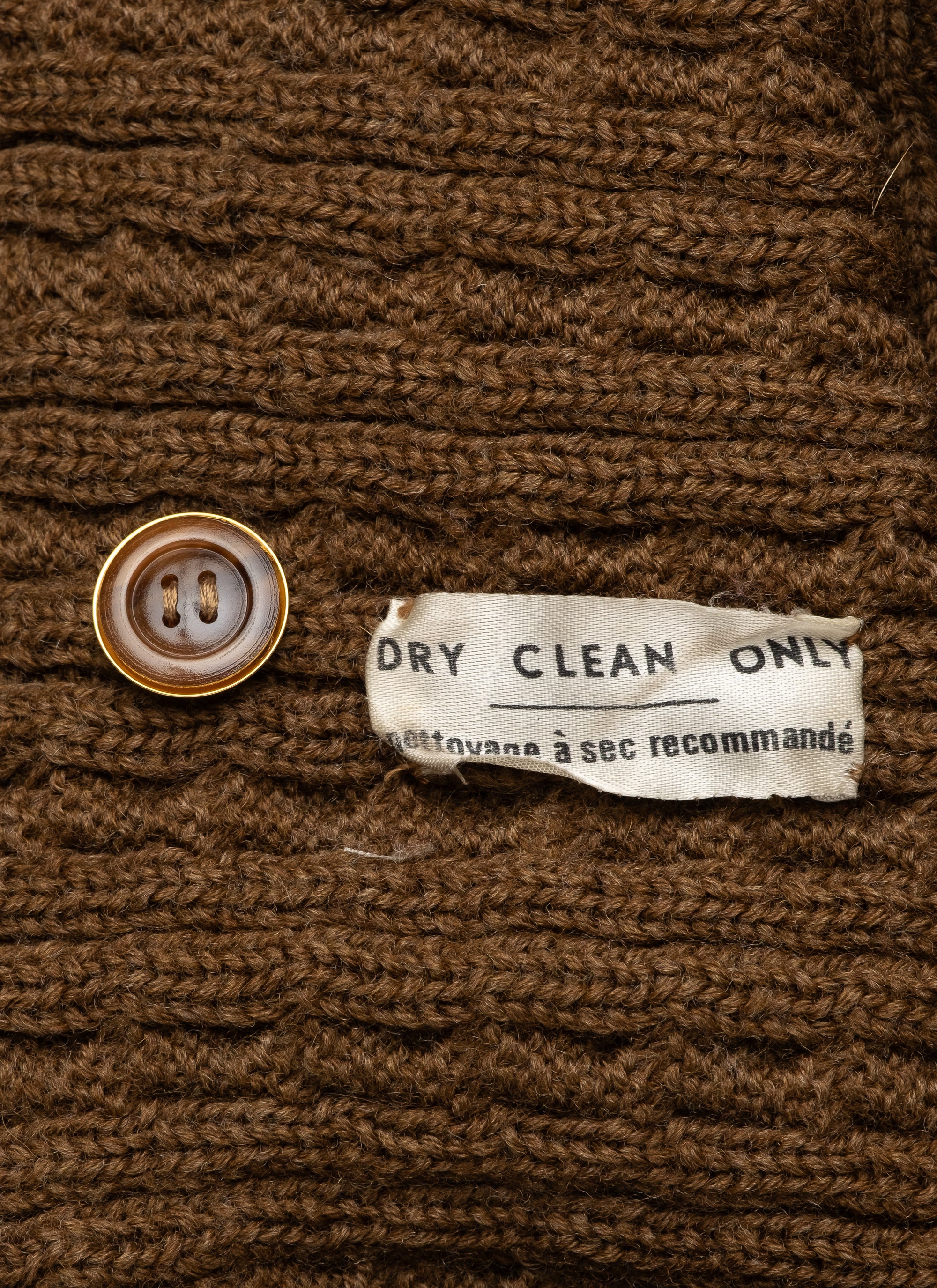 Yves Saint Laurent Rive Gauche Fox Trim Cardigan - A/W 1973