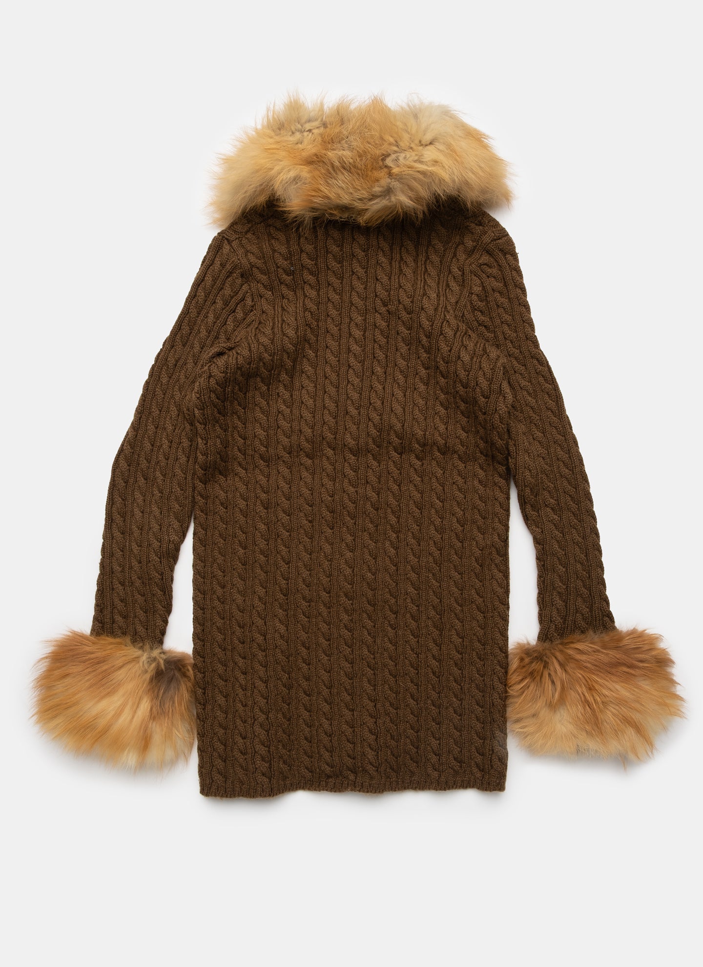 Yves Saint Laurent Rive Gauche Fox Trim Cardigan - A/W 1973