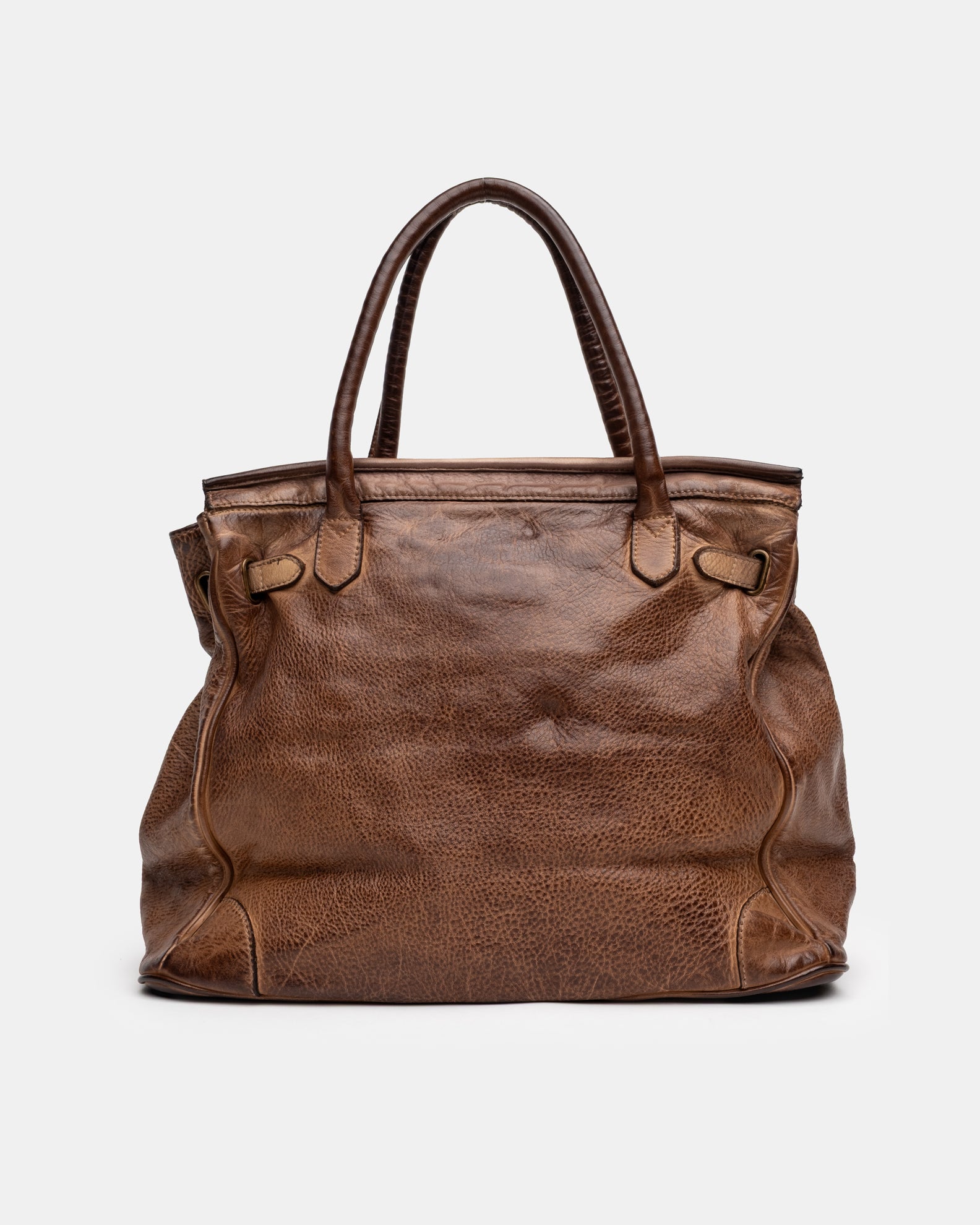 Washed Slouchy Calf Bag in Clove