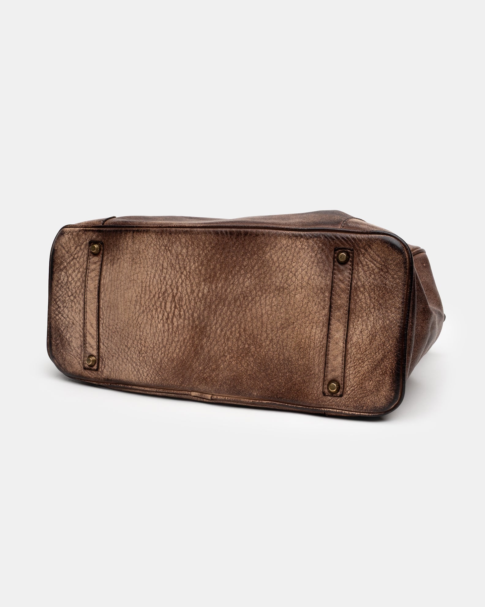 Washed Slouchy Calf Bag in Antique Taupe