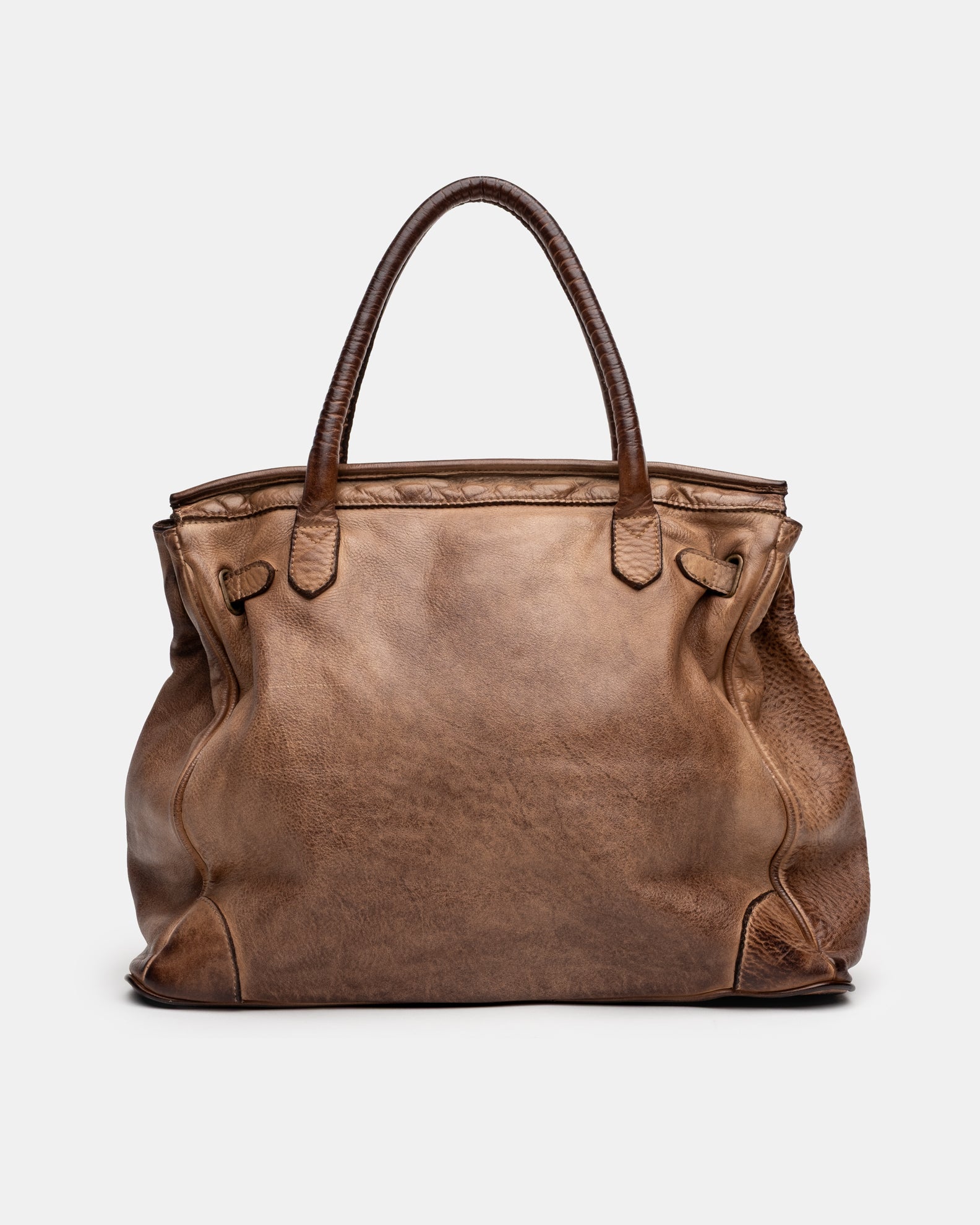 Washed Slouchy Calf Bag in Clove