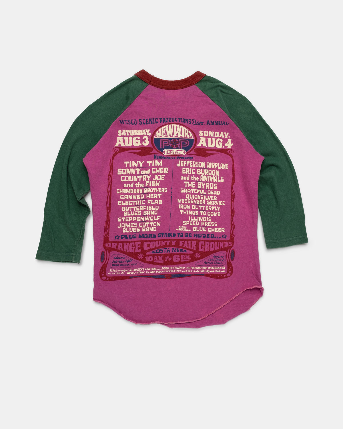 Americana - Newport Pop Festival Raglan Tee - O/S