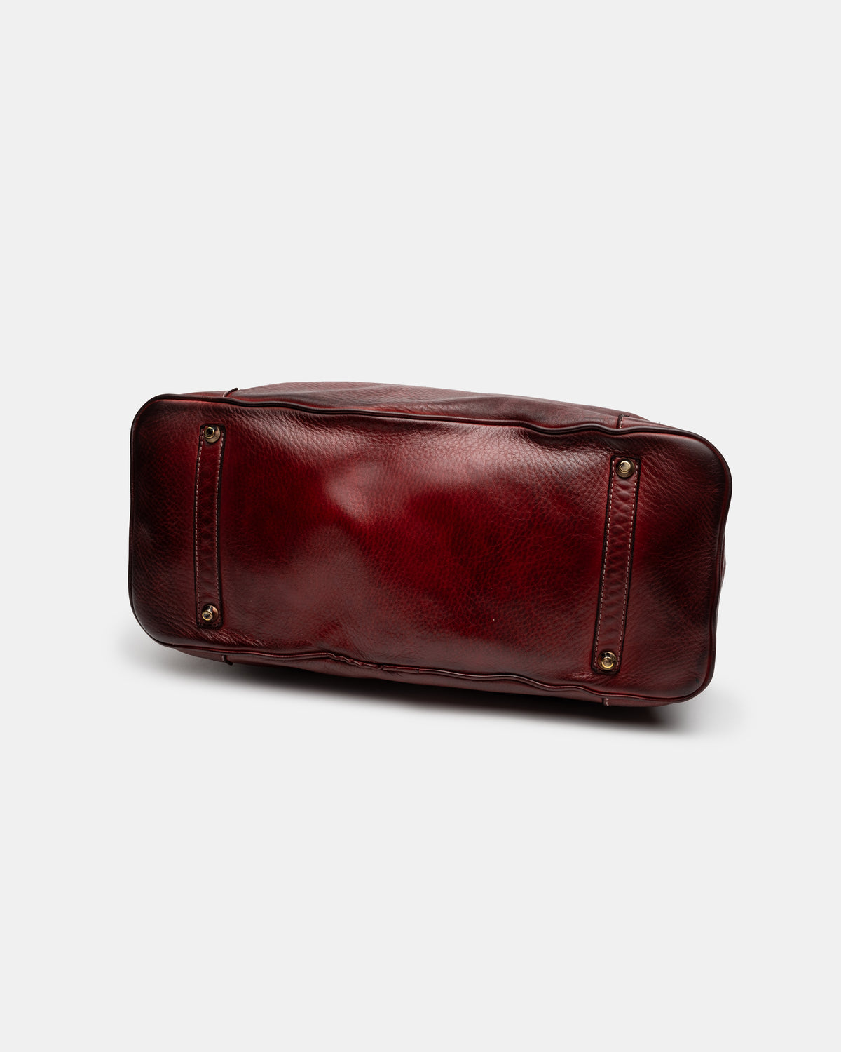 Washed Slouchy Calf Bag in Bordeaux