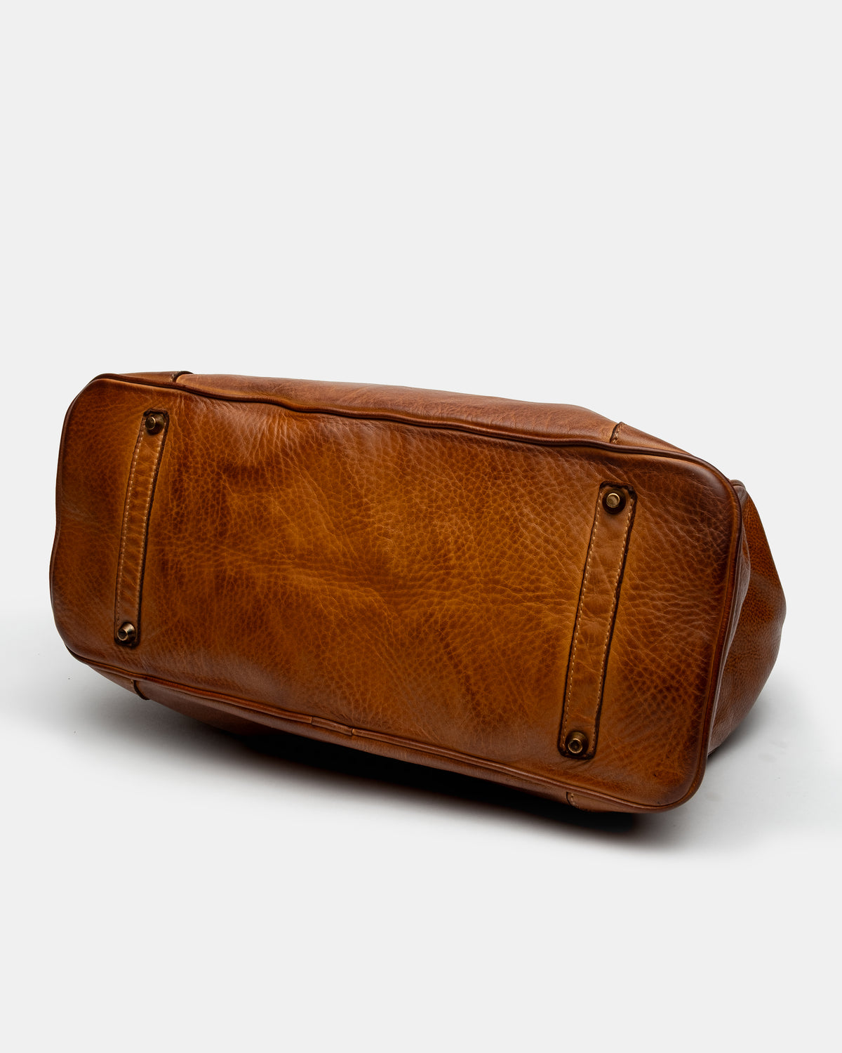 Washed Slouchy Calf Bag in Aged Cognac