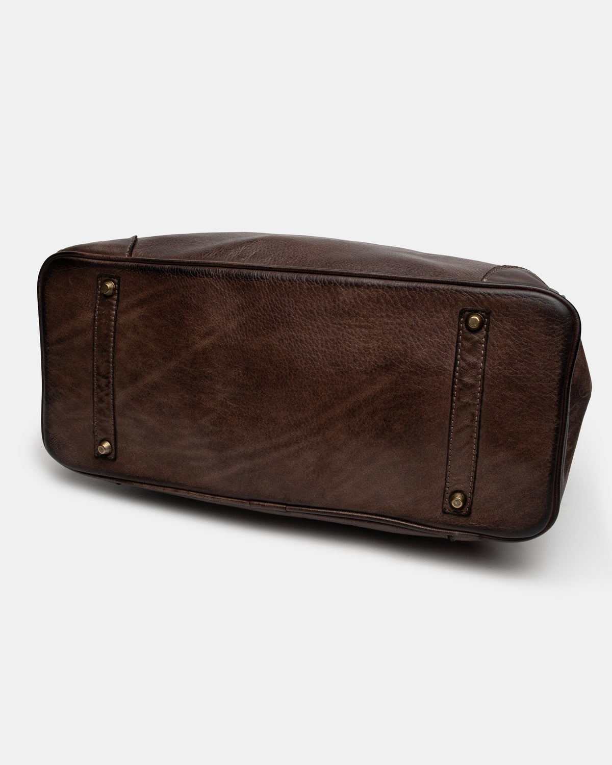 Washed Slouchy Calf Bag in Chocolate