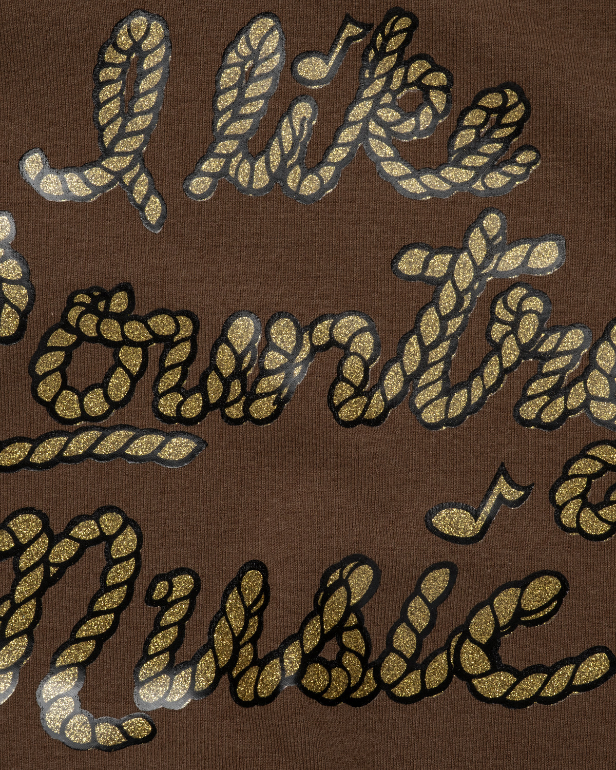 Vintage - 'I Like Country Music' Rib Tee - S