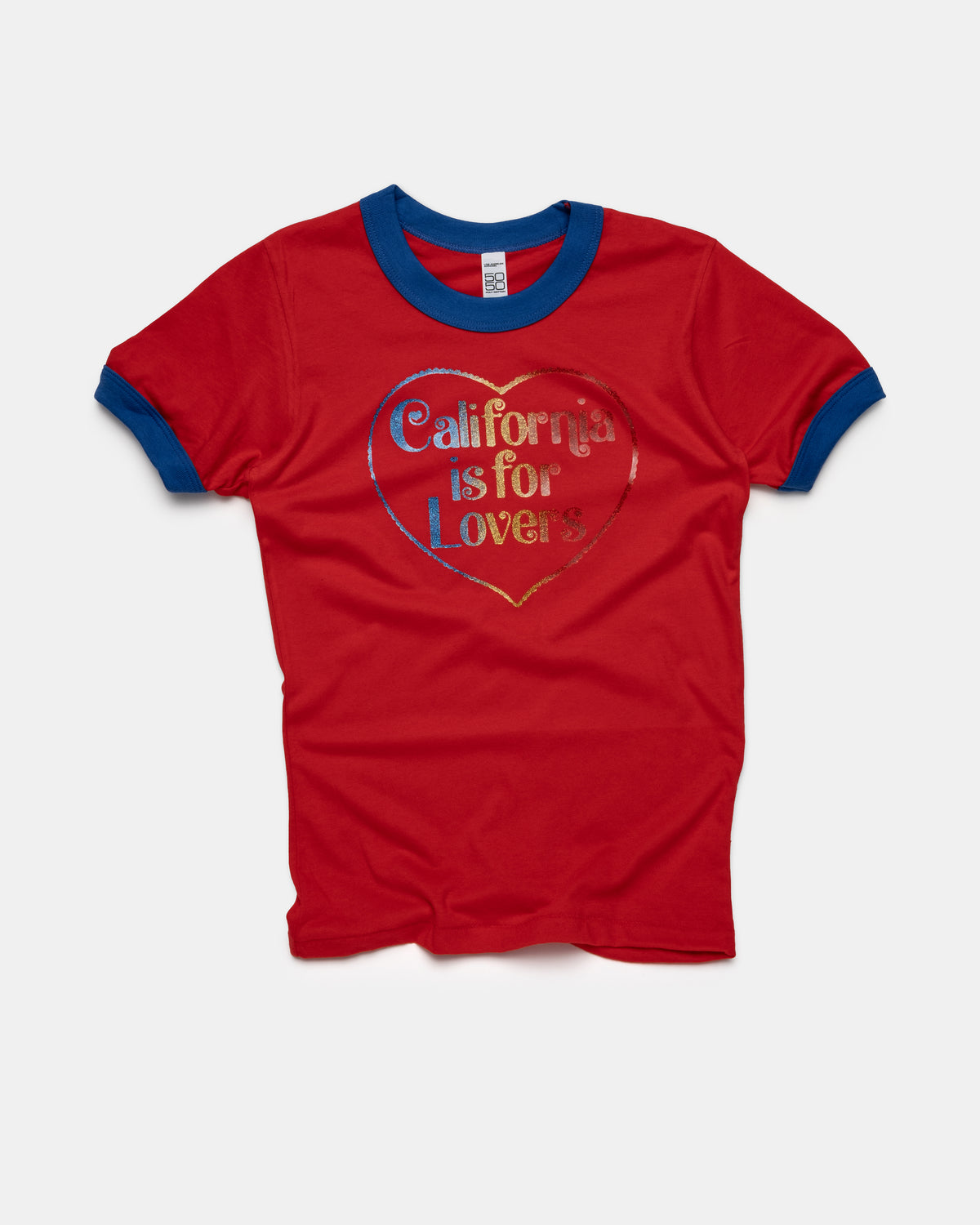 'California is for Lovers' Ringer Tee - S