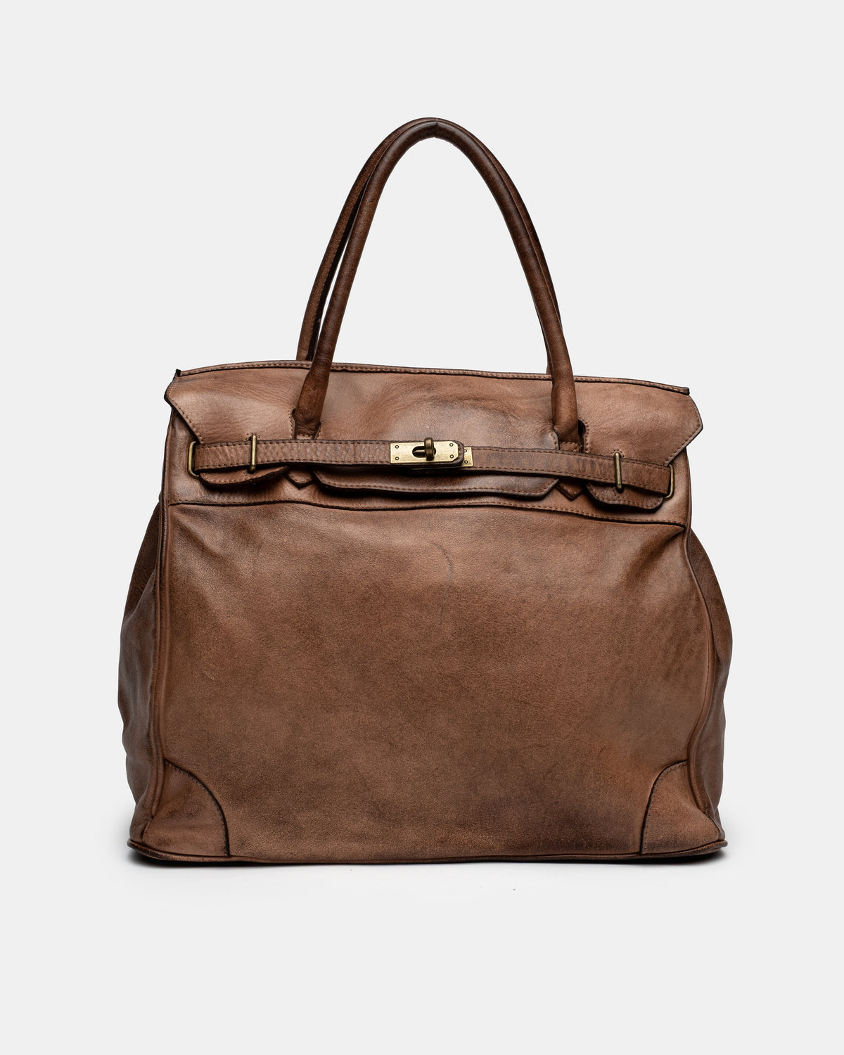 Washed Slouchy Calf Bag in Chamoisee