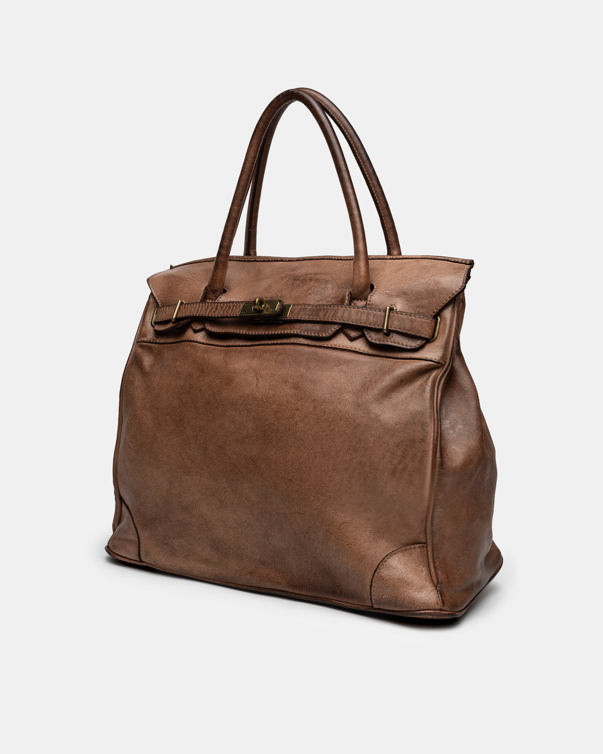 Washed Slouchy Calf Bag in Chamoisee