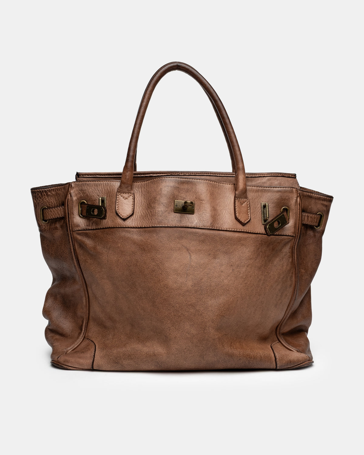 Washed Slouchy Calf Bag in Chamoisee