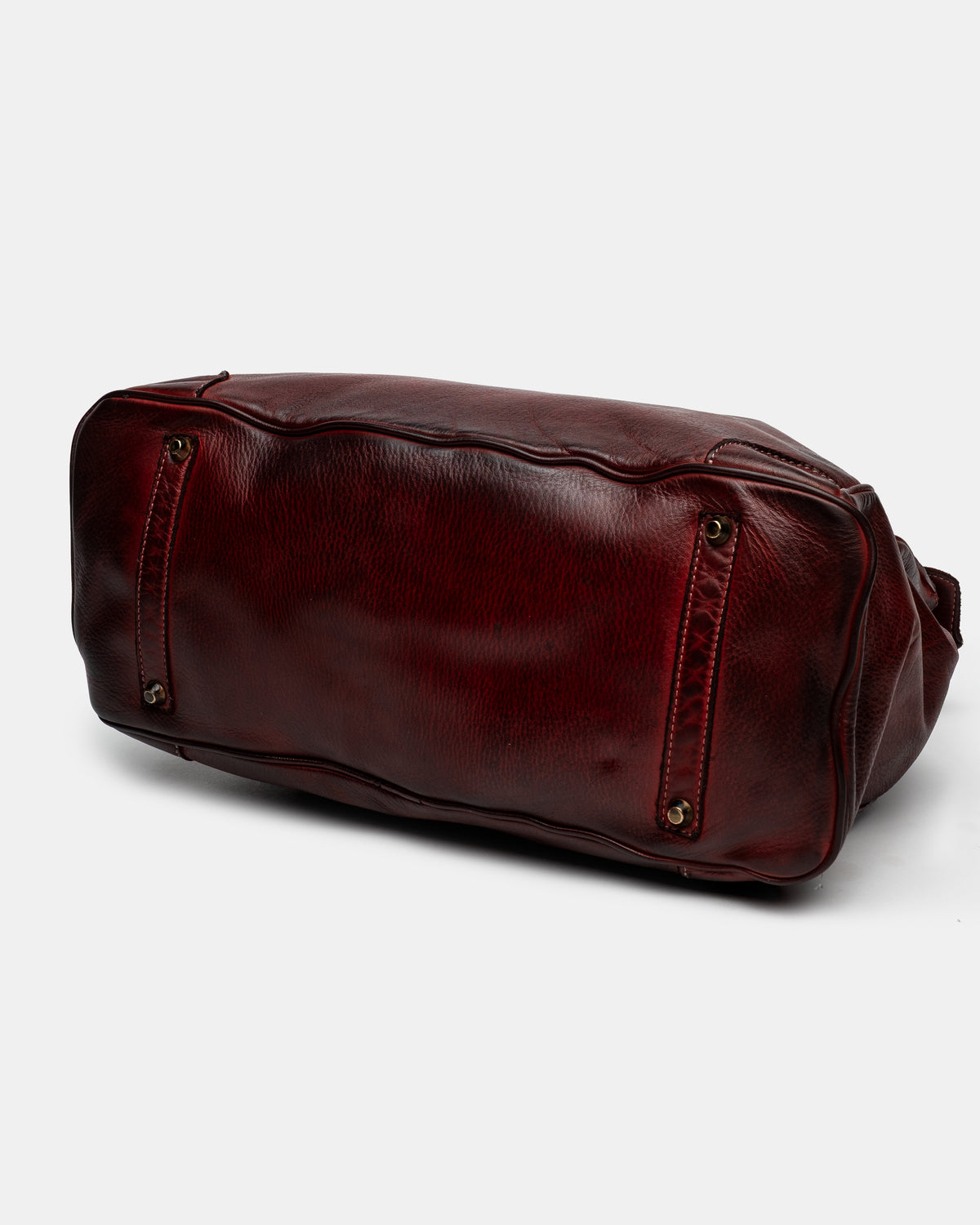 Washed Slouchy Calf Bag in Bordeaux