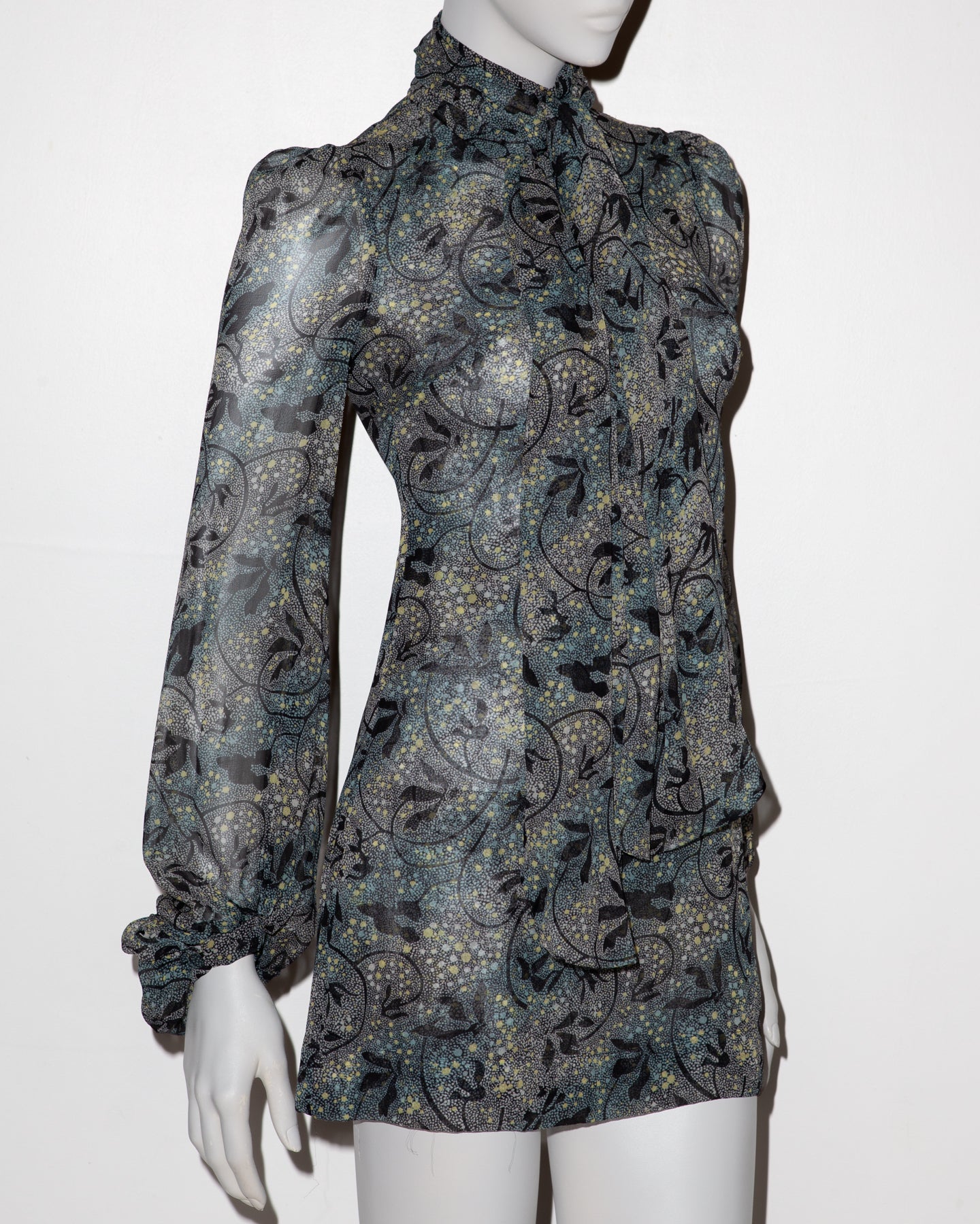 Biba by Bella Freud Silk Mini Dress - A/W 2007 - UK 8