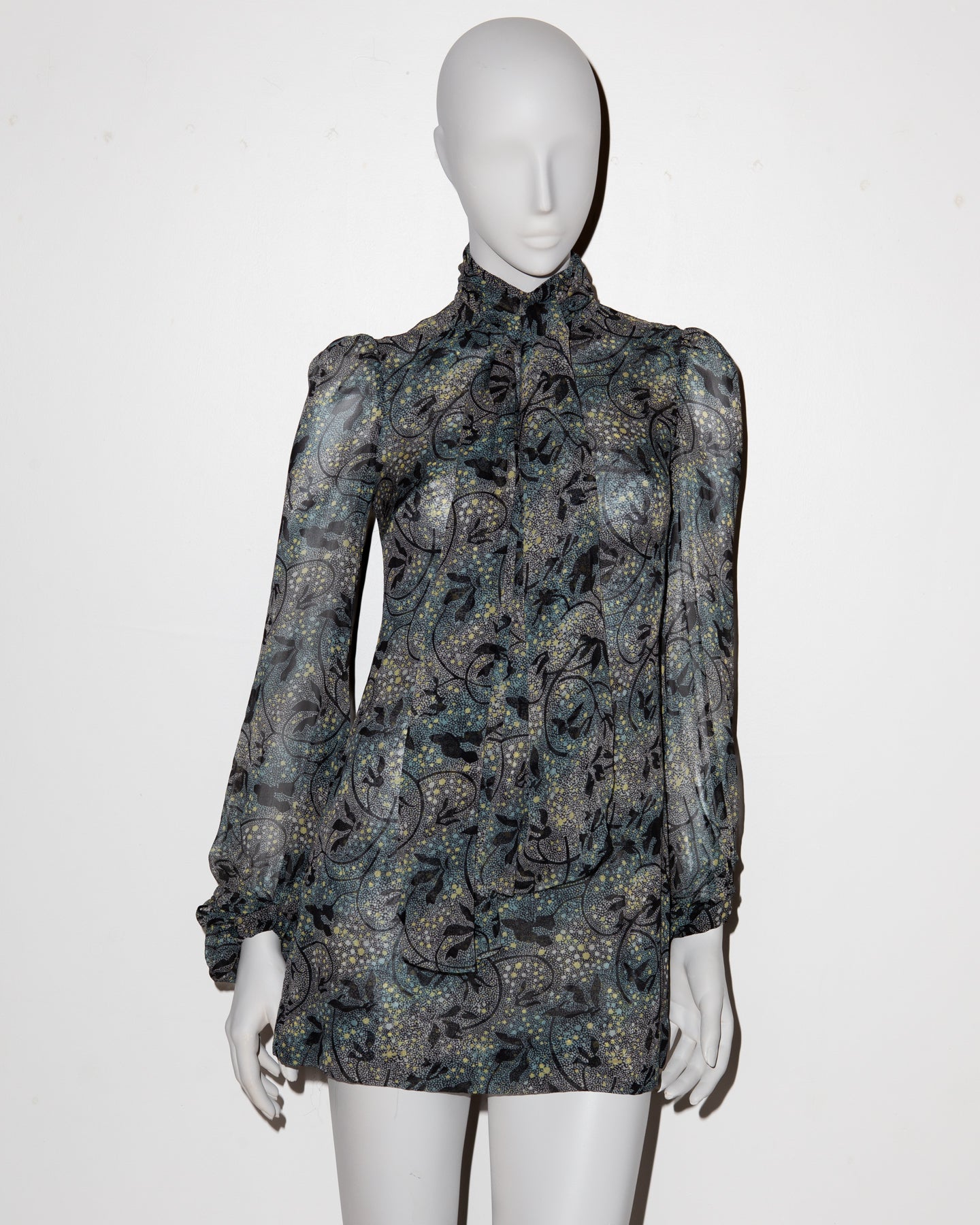 Biba by Bella Freud Silk Mini Dress - A/W 2007 - UK 8