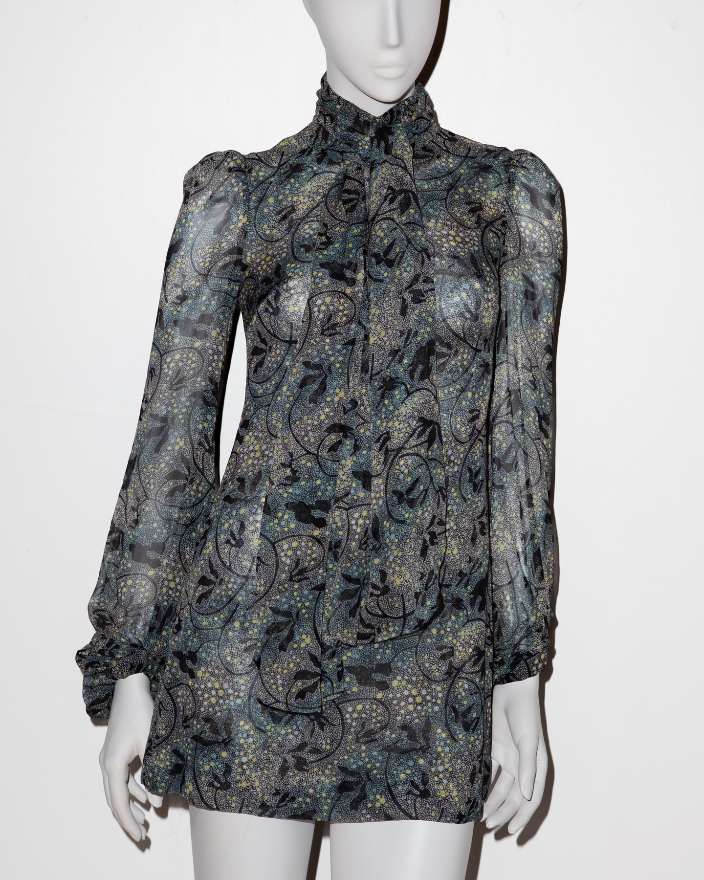 Biba by Bella Freud Silk Mini Dress - A/W 2007 - UK 8