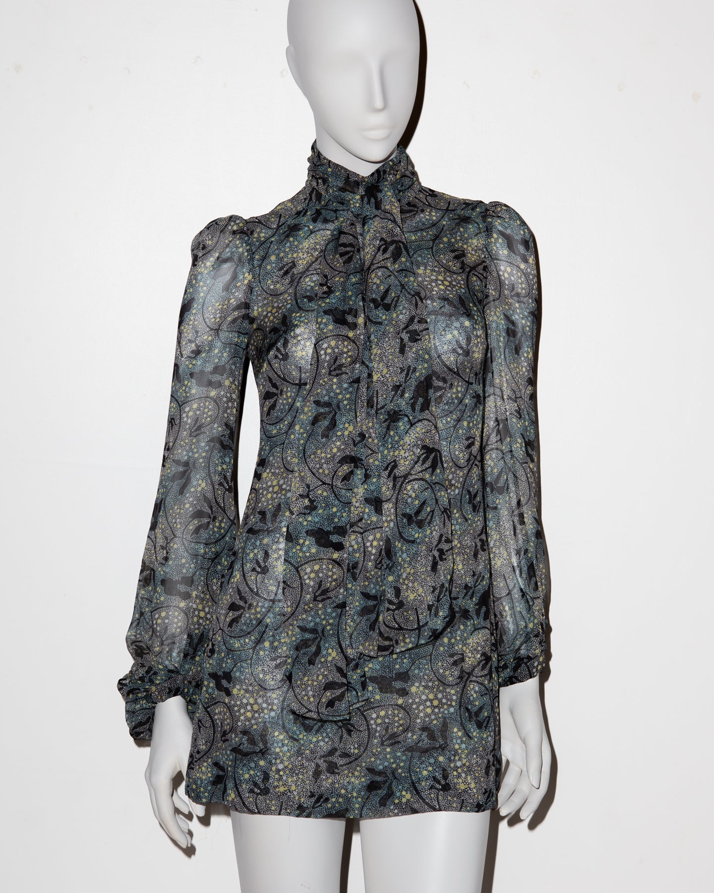 Biba by Bella Freud Silk Mini Dress - A/W 2007 - UK 8