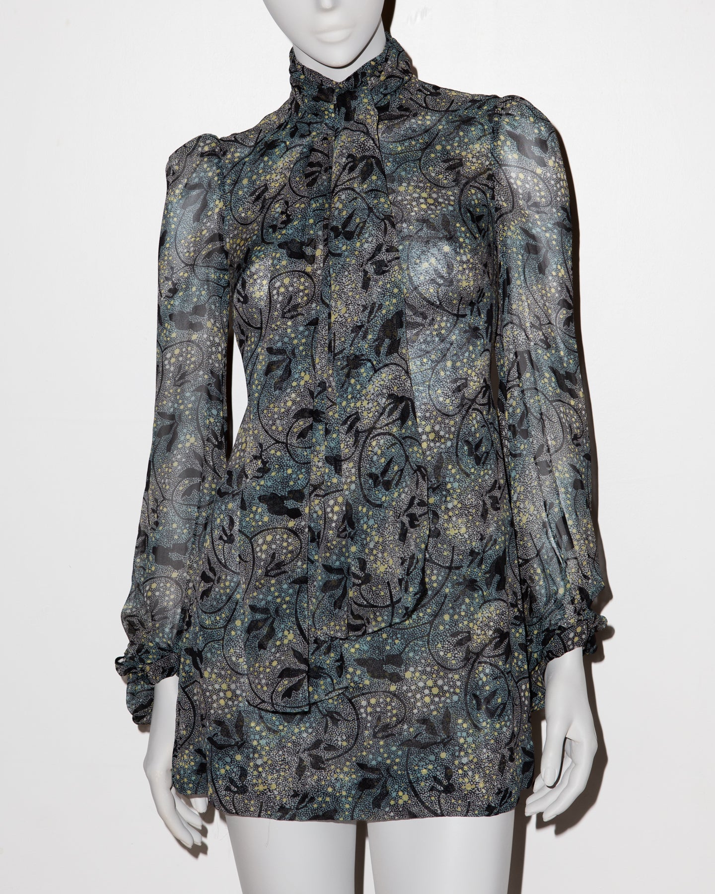 Biba by Bella Freud Silk Mini Dress - A/W 2007 - UK 8