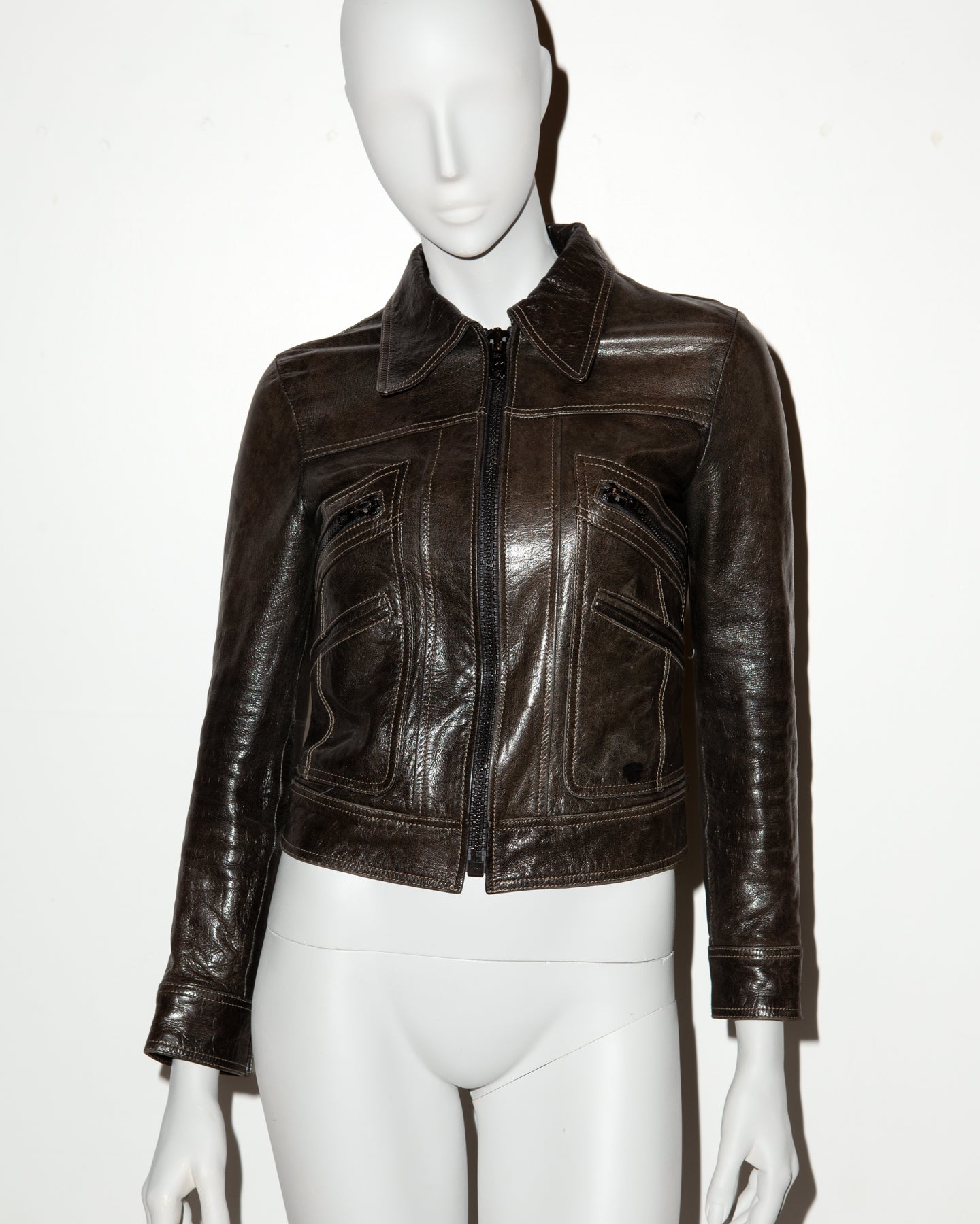 Vintage Second Skin Leather Jacket - XS - C. 1970's