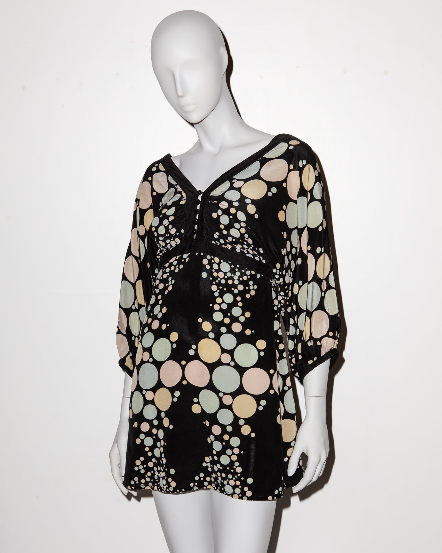 House Of Jazz Silk Mini Dress - UK 10 - S/S 2004